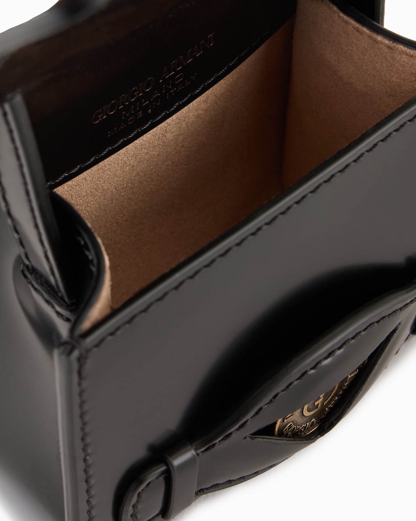 Denim Collection mini crossbody bag in brushed leather Slide 3