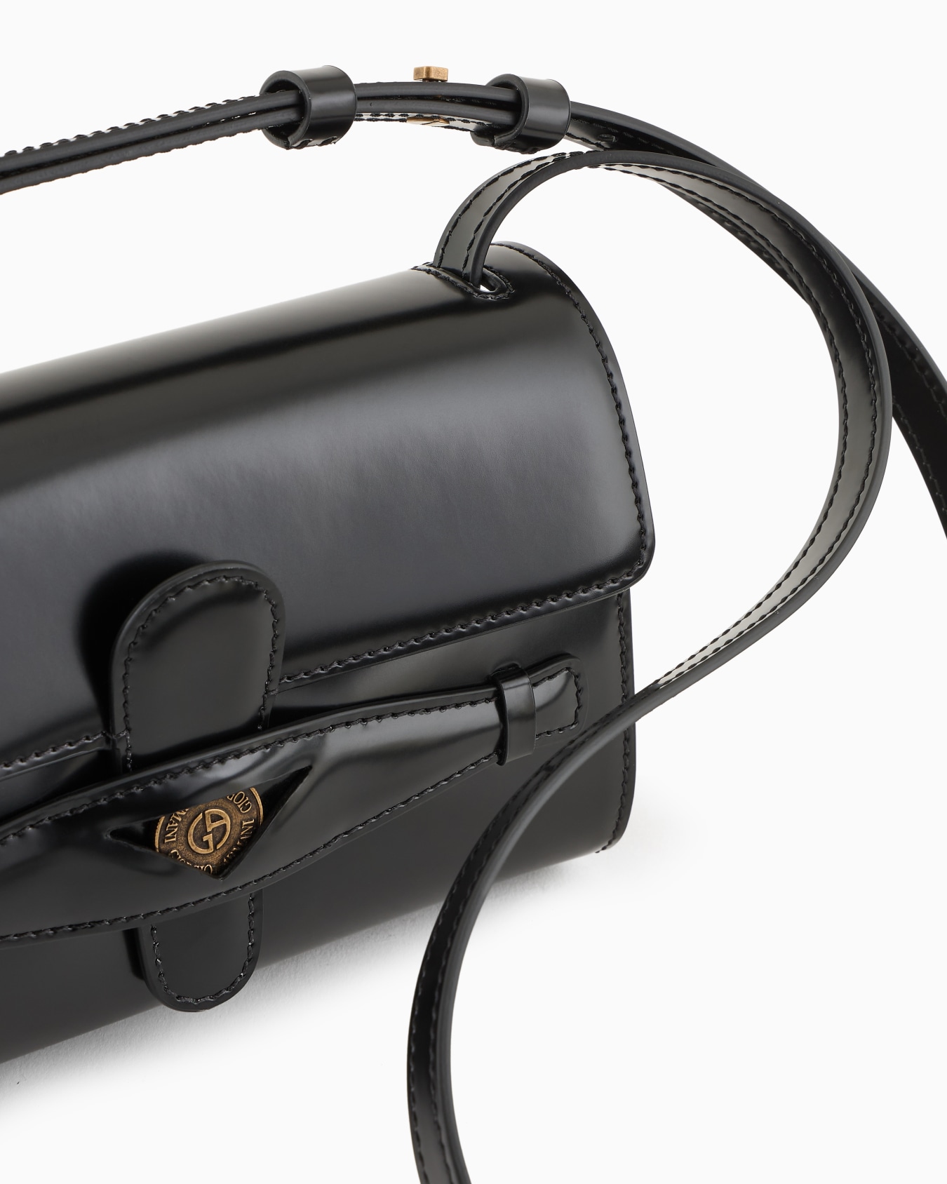 Small Denim Collection crossbody bag in brushed leather Slide 3
