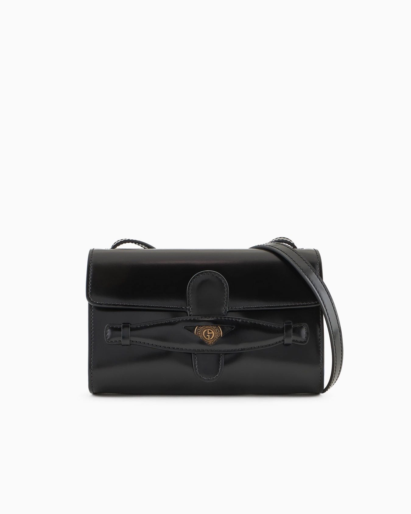 Small Denim Collection crossbody bag in brushed leather Slide 0