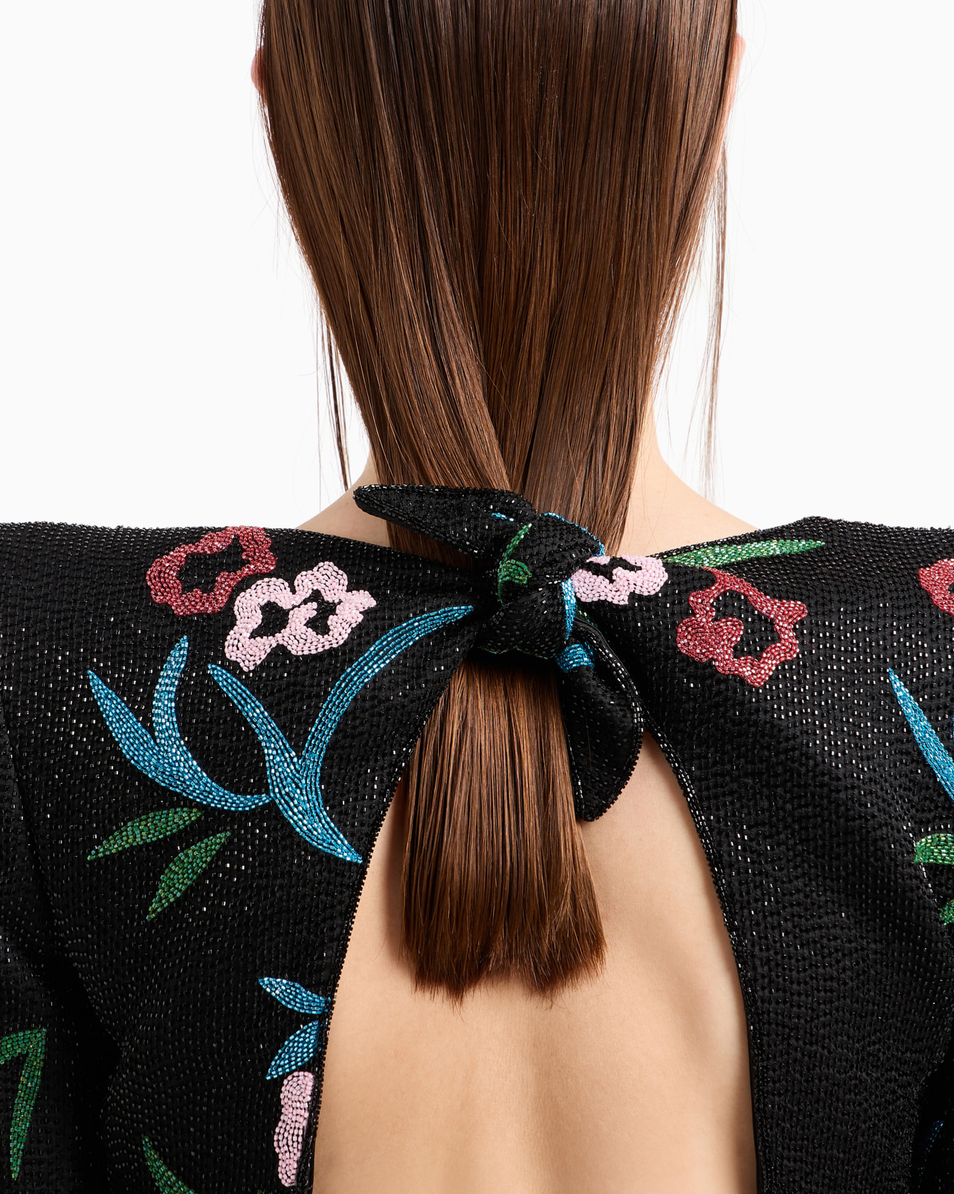 Silk-organza jacket with floral embroidery Slide 4