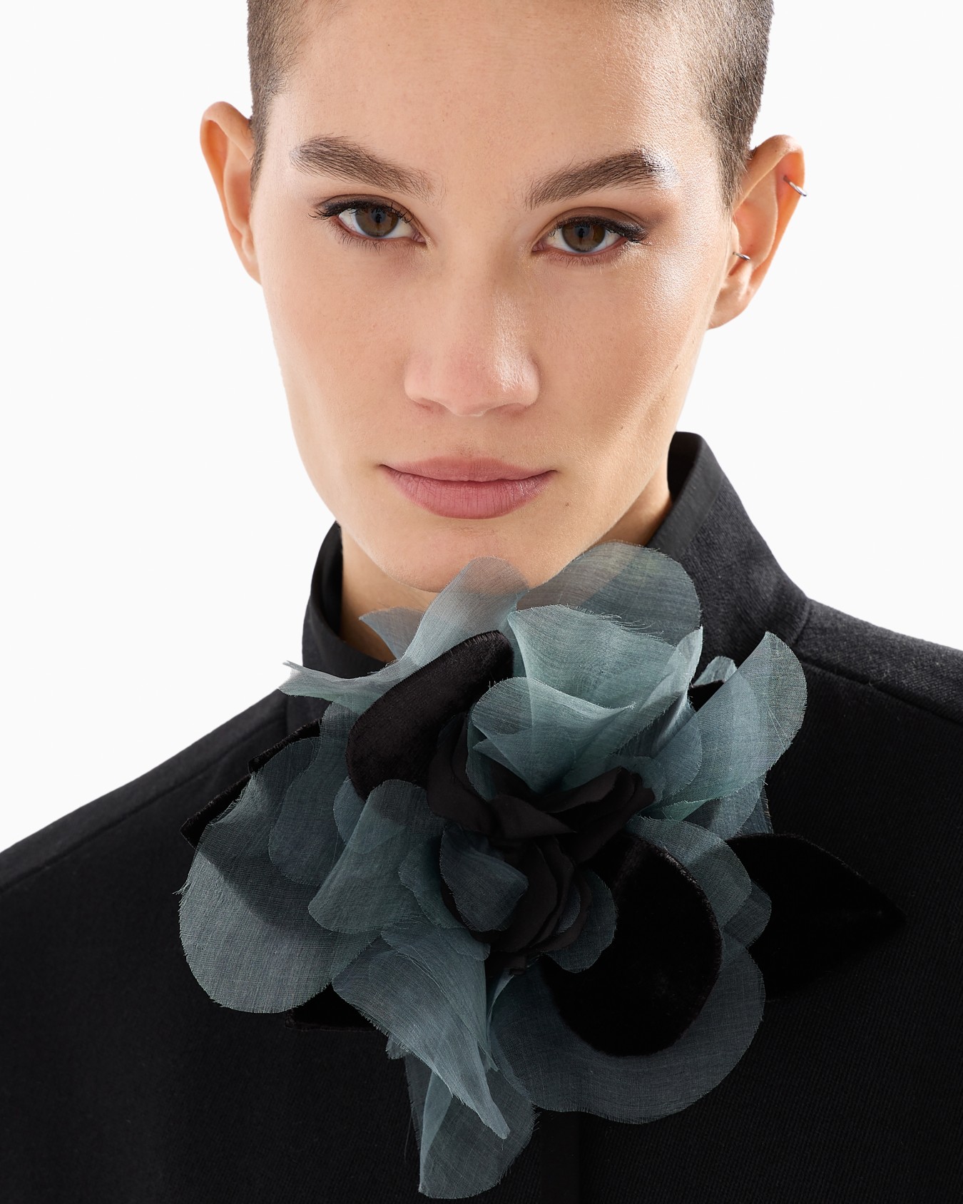 Single-breasted wool-blend cropped pea coat Slide 5