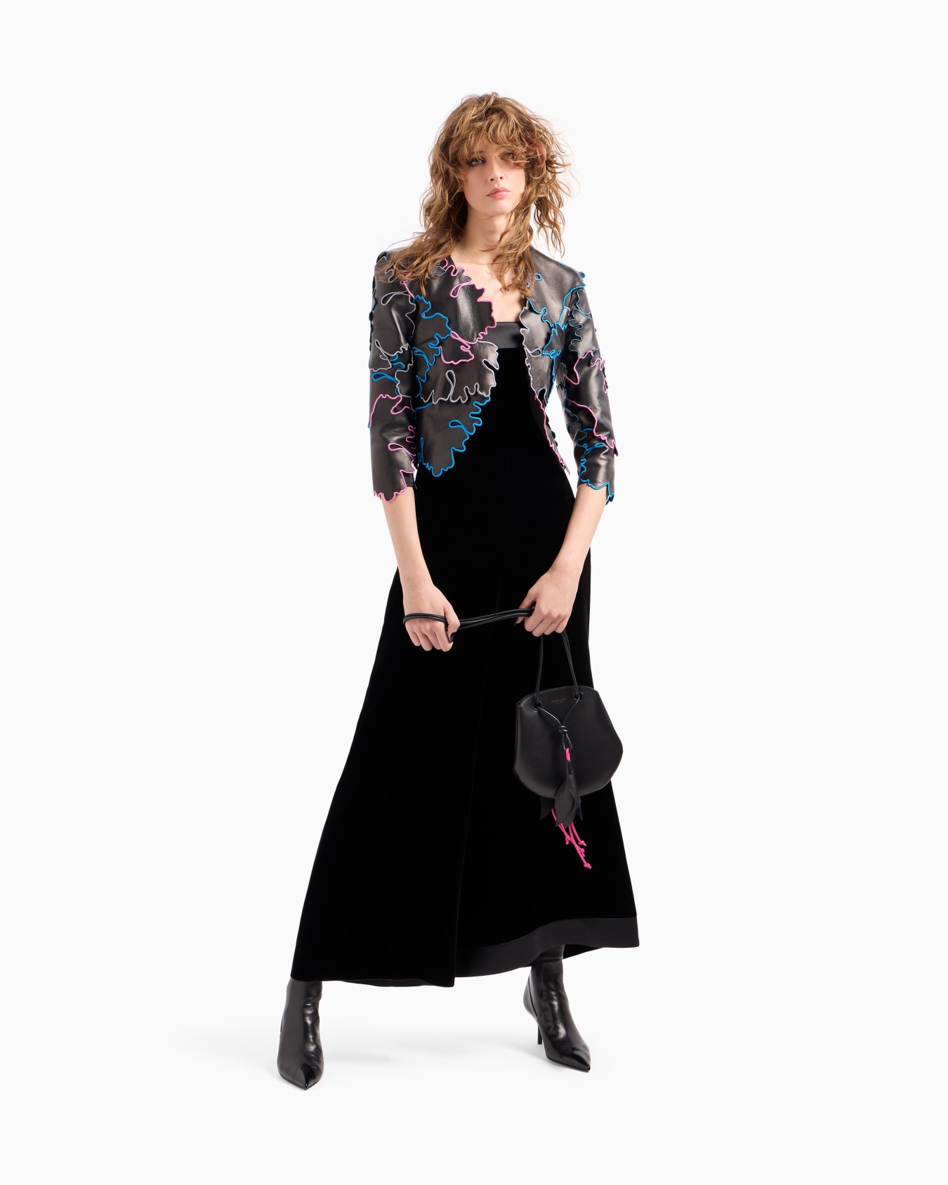Velvet bustier jumpsuit Slide 2