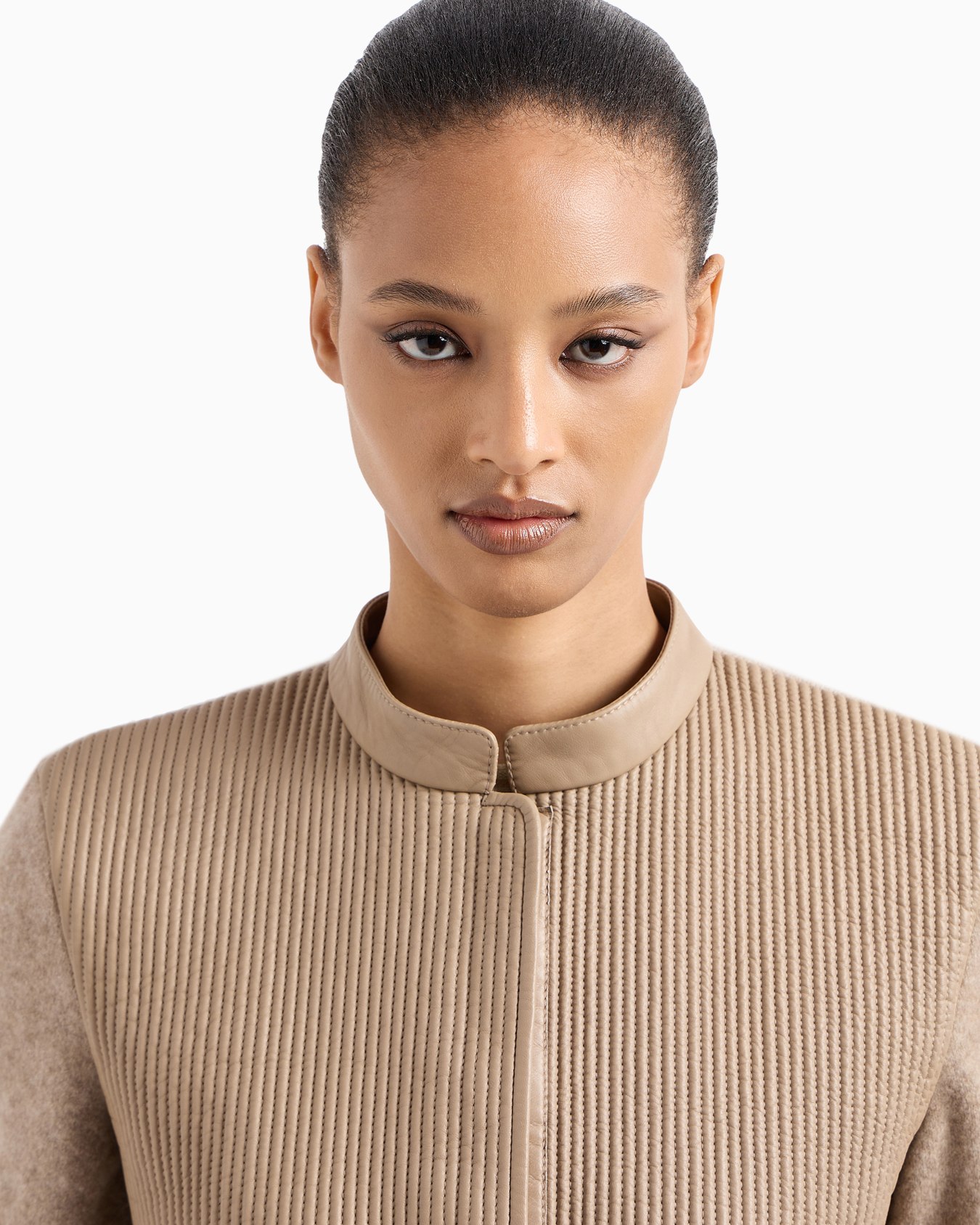 Single-breasted jacket in quilted nappa leather Slide 5