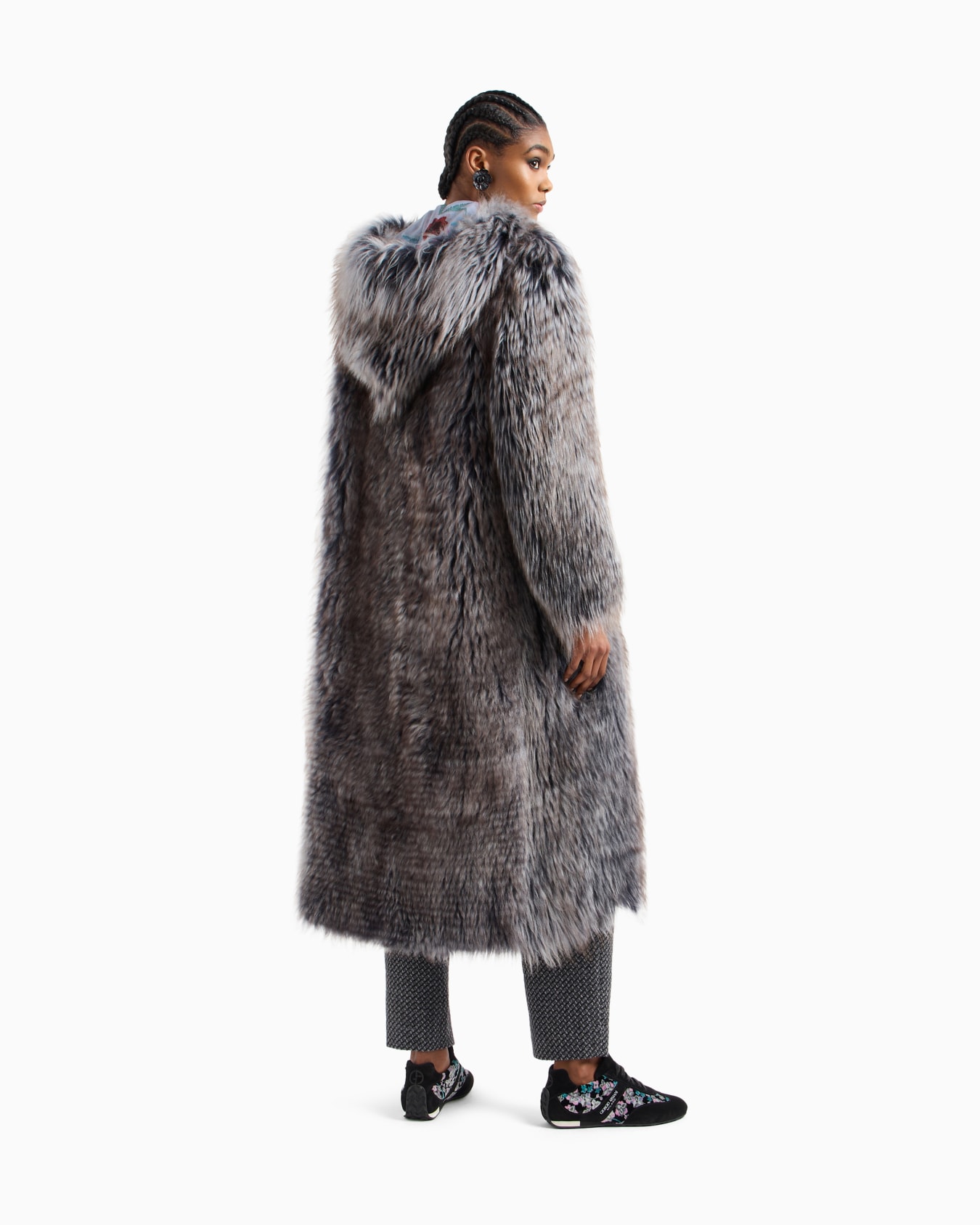 Long lambskin shearling coat Slide 2