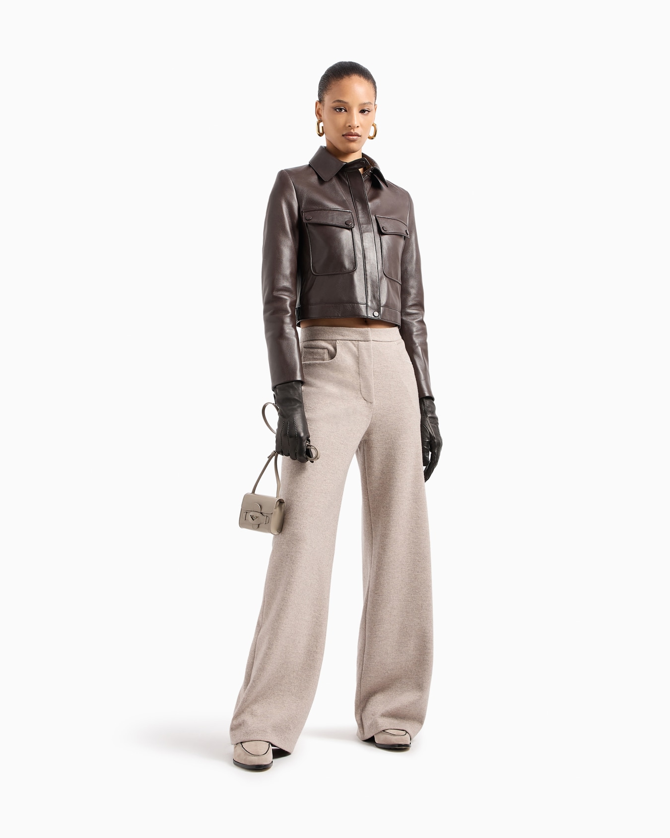 Veste courte en nappa Diapositive 2