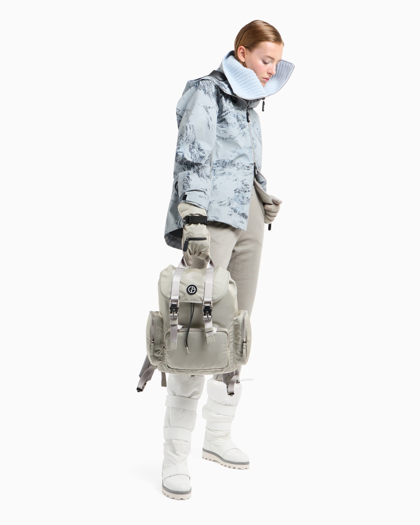 Giorgio Armani Neve ski jacket in printed reflex fabric Slide 3