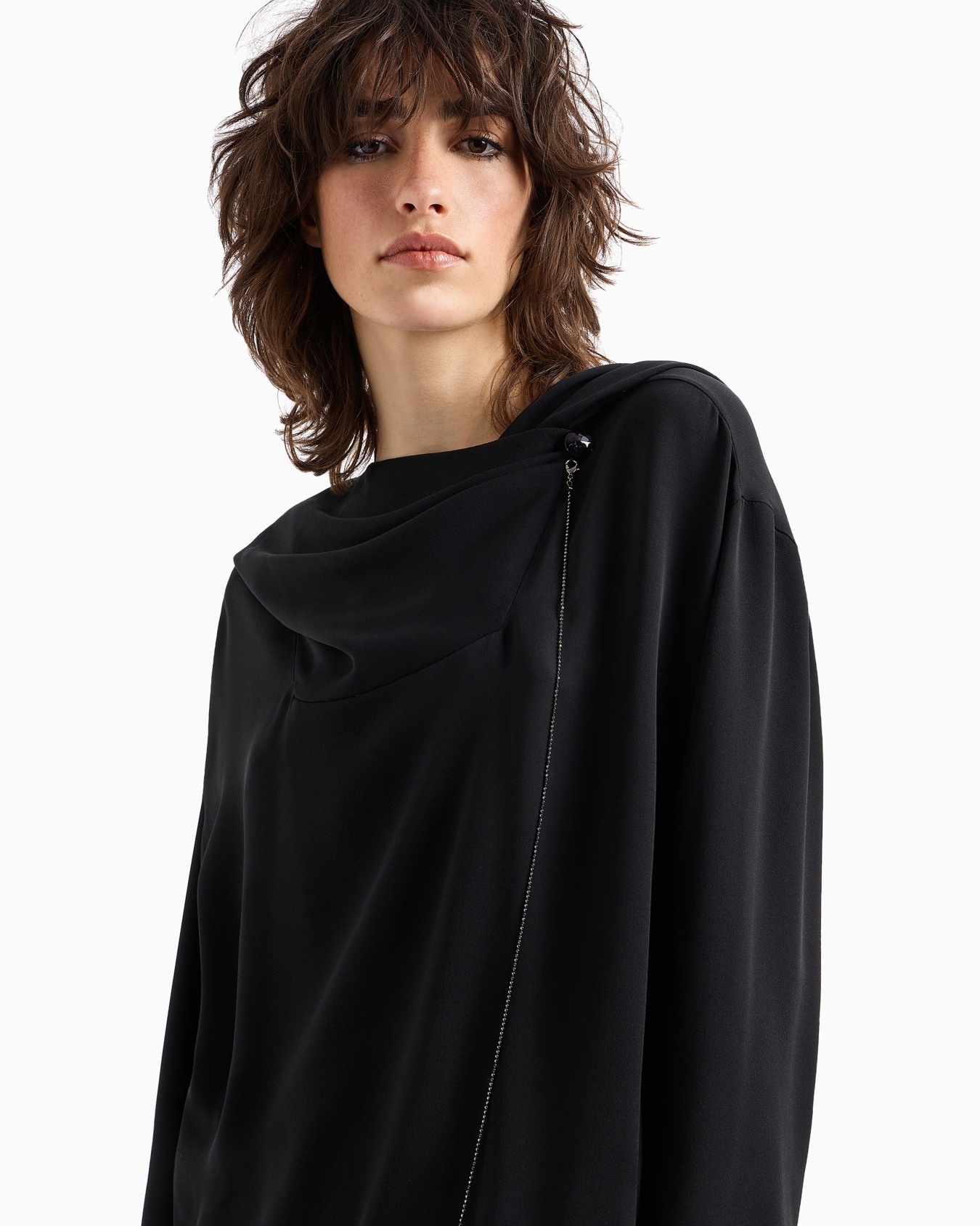 ASV triple silk georgette long dress Slide 3