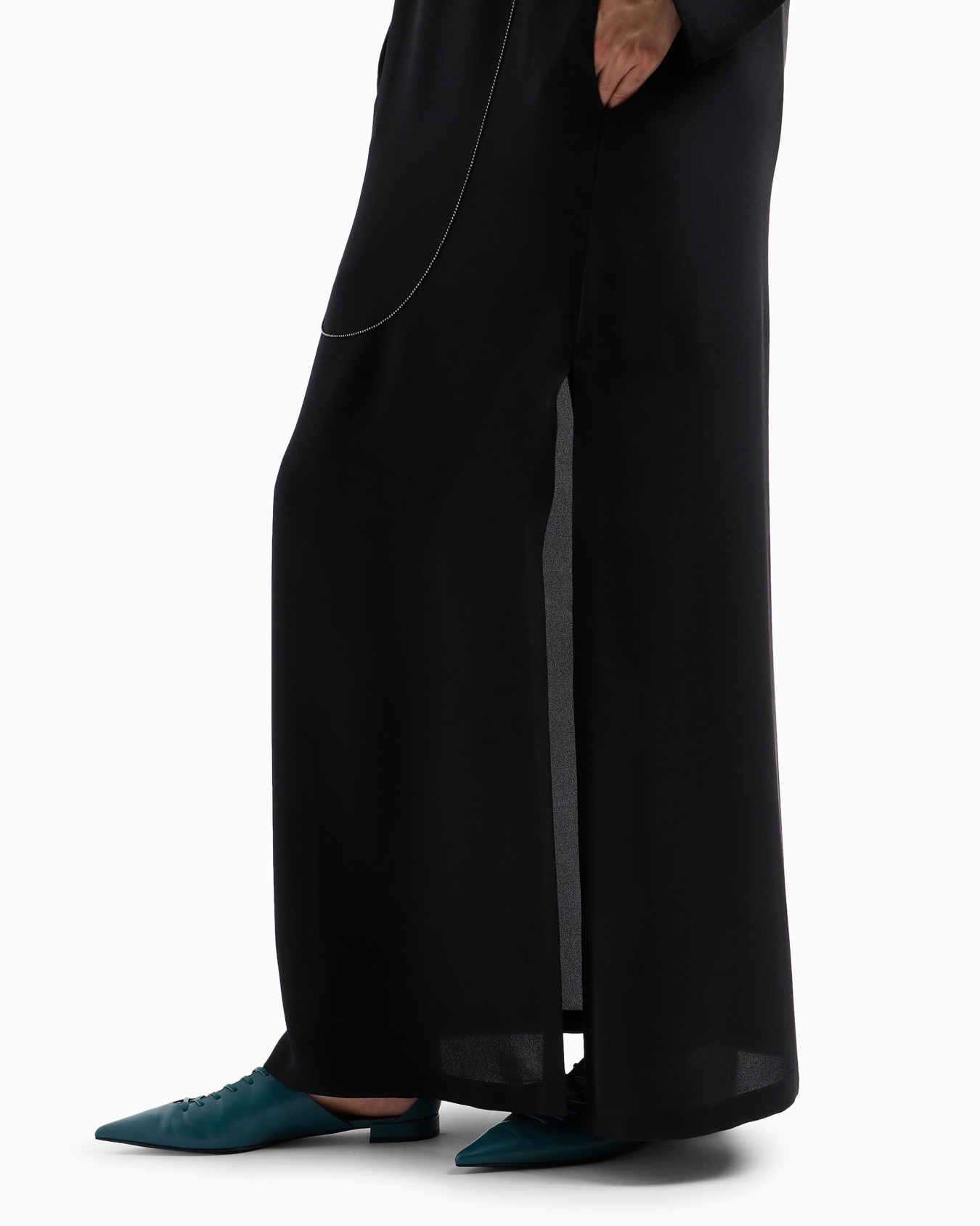 ASV triple silk georgette long dress Slide 4