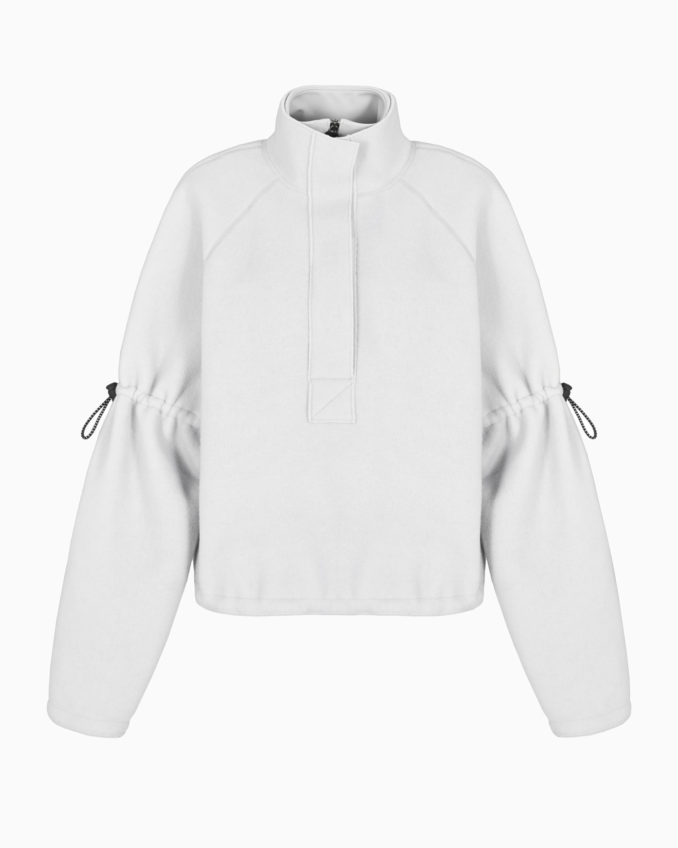 Giorgio Armani Neve mock-neck sweatshirt in fleece-effect jersey made of virgin wool and cashmere Slide 0