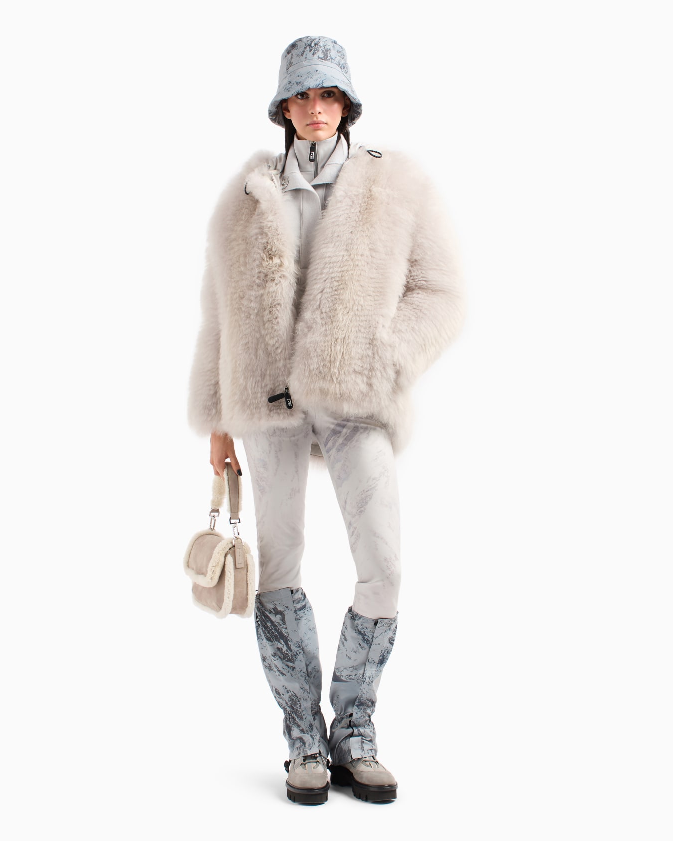 Giorgio Armani Neve ski leggings in printed reflex technical jersey Slide 3