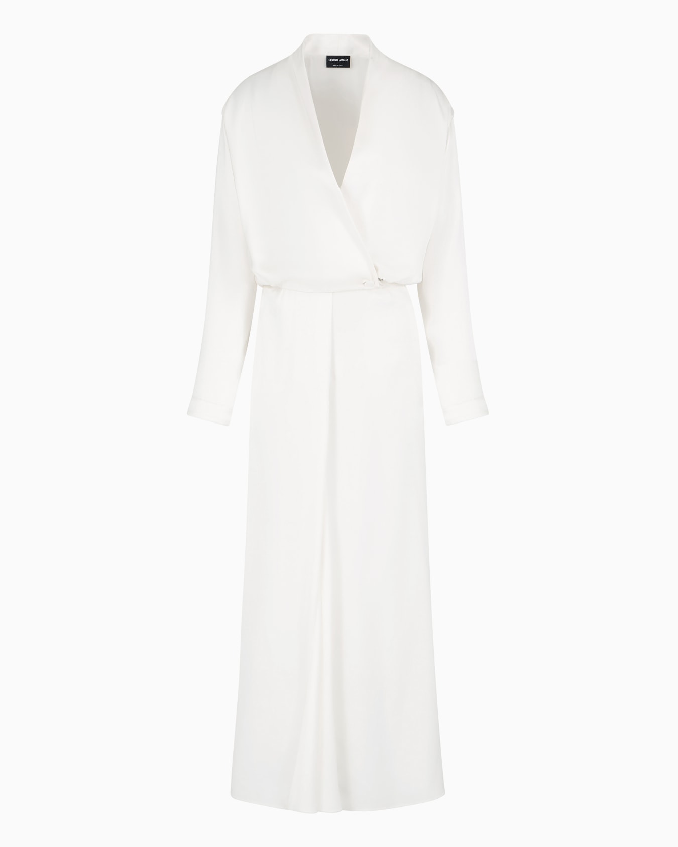 Robe longue en double satin de soie Diapositive 0