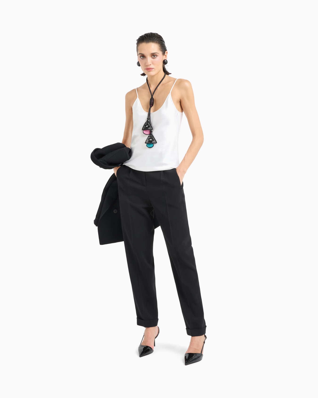 Top aus doppellagigem Seidensatin Folie 1
