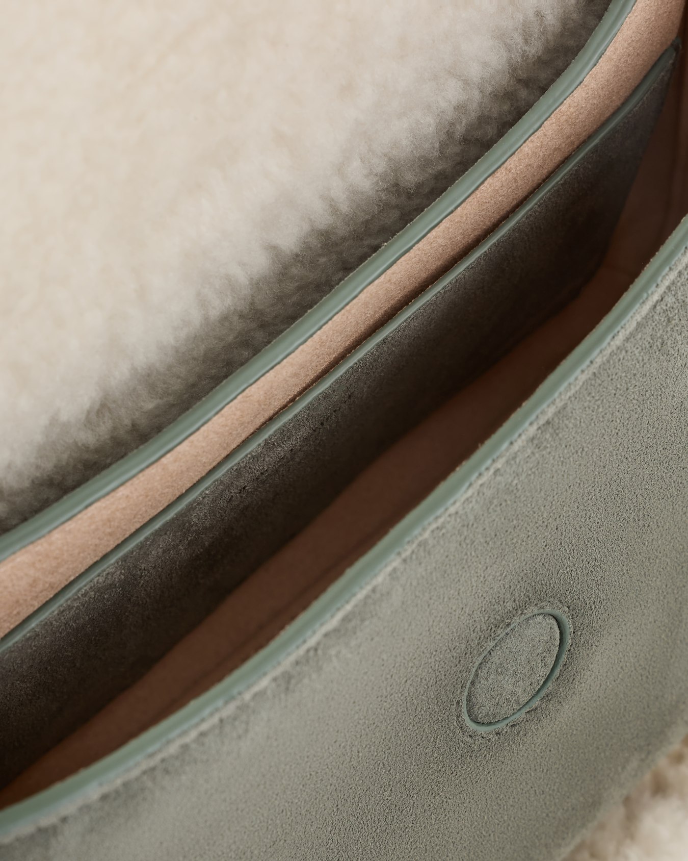 la Prima Soft small in suede and sheepskin Giorgio Armani Neve Slide 3