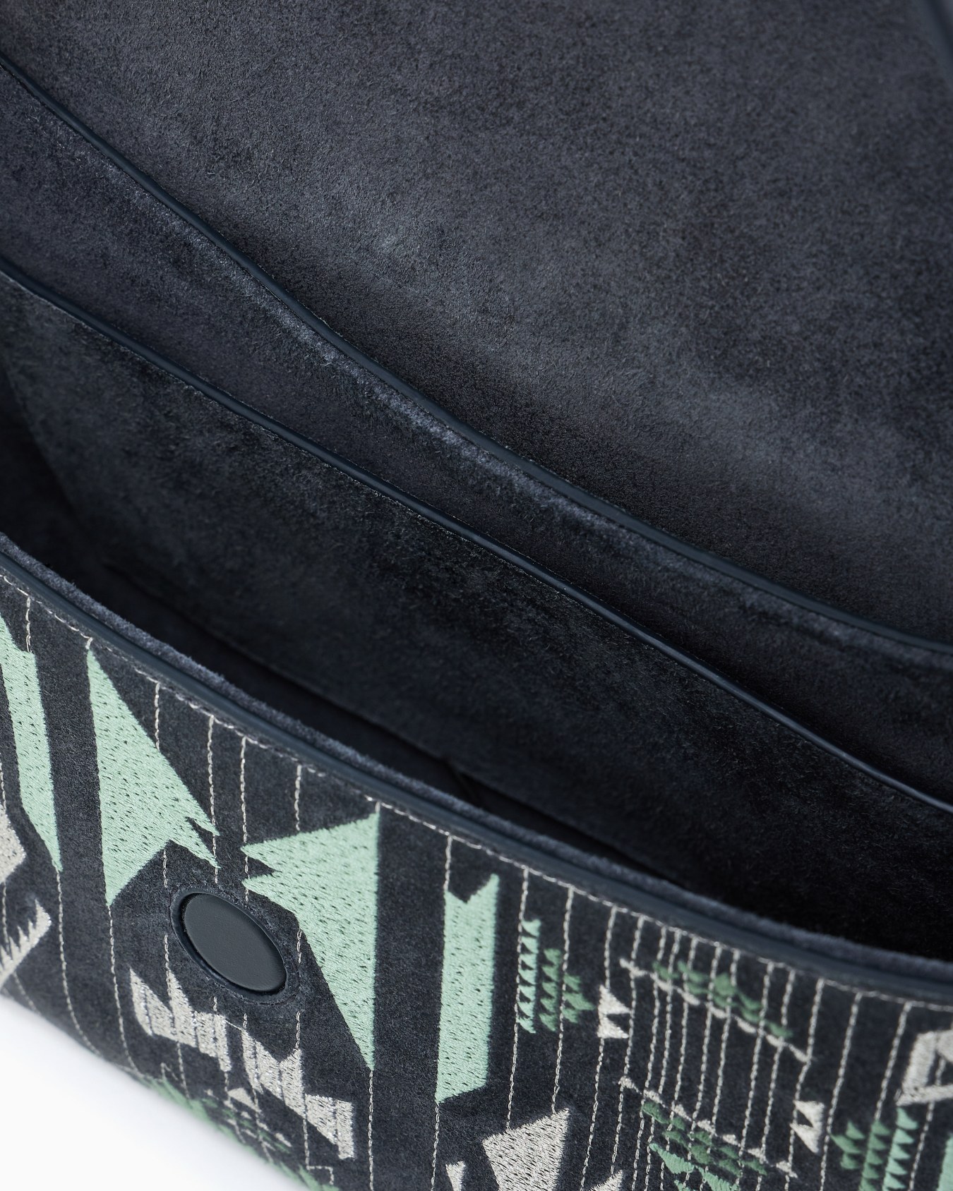 Small la Prima Soft embroidered suede bag Slide 3