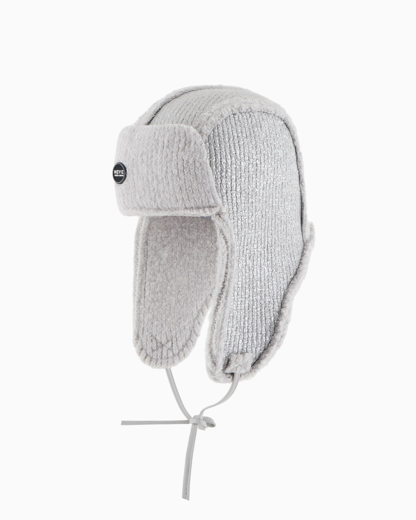 Giorgio Armani Neve trapper hat with earflaps and visor knitted in a cashmere and viscose blend Slide 1