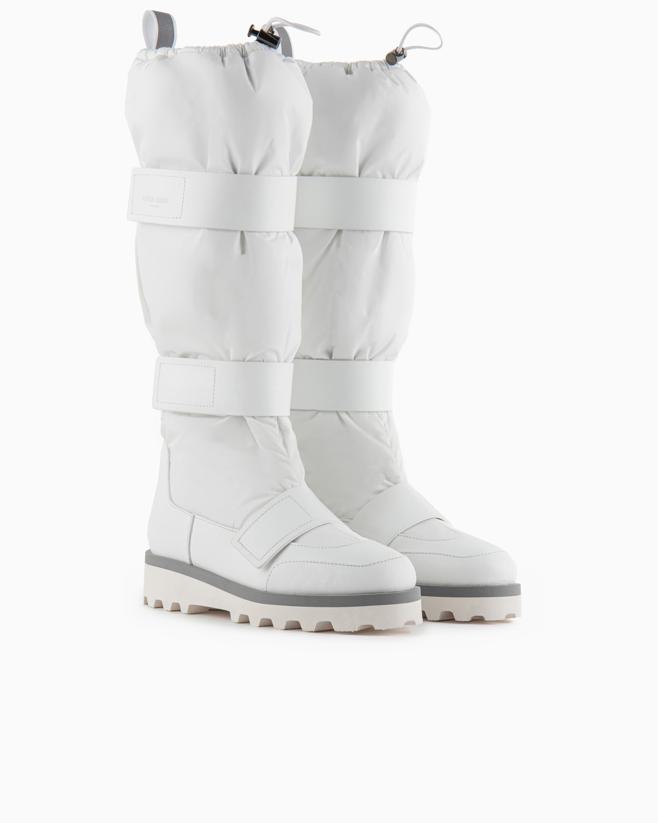 Giorgio Armani Neve après-ski boots in technical fabric and leather Slide 1