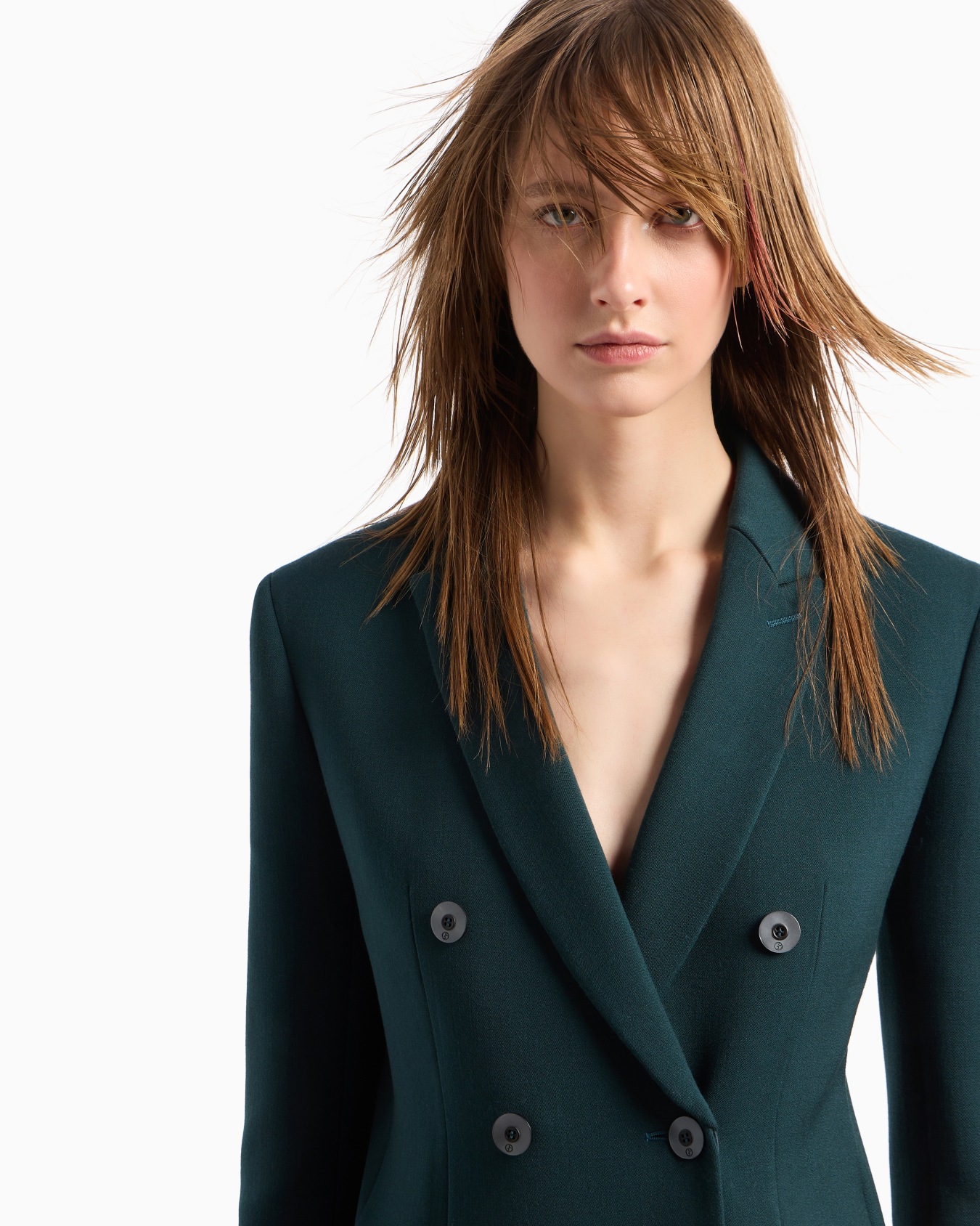 Double-breasted jacket in stretch double-sided wool Slide 5