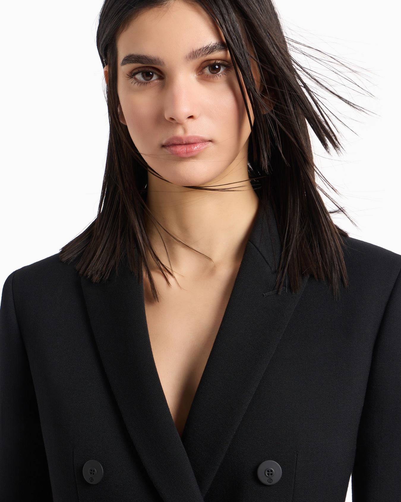 Double-breasted jacket in stretch double-sided wool Slide 5