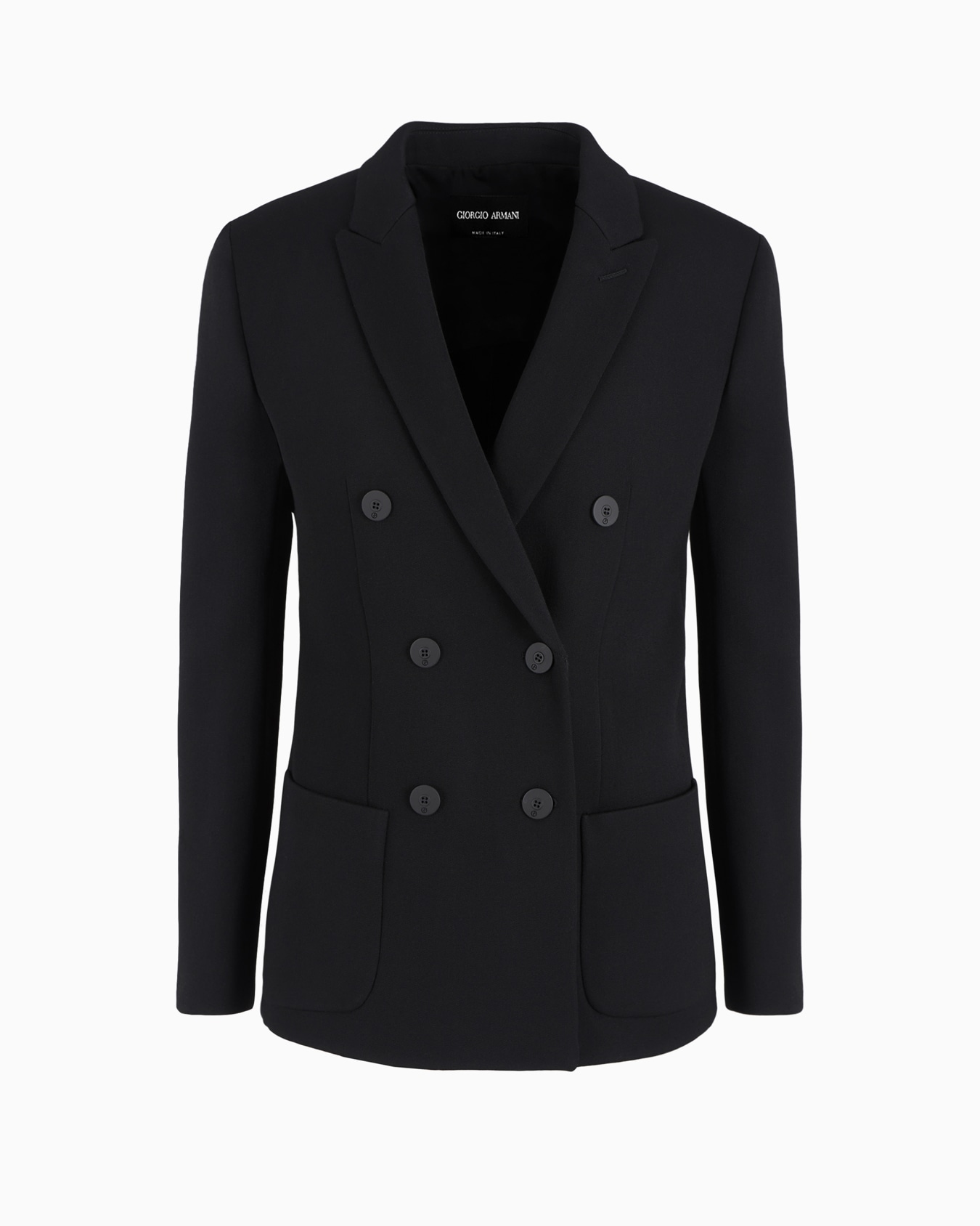 Double-breasted jacket in stretch double-sided wool Slide 0