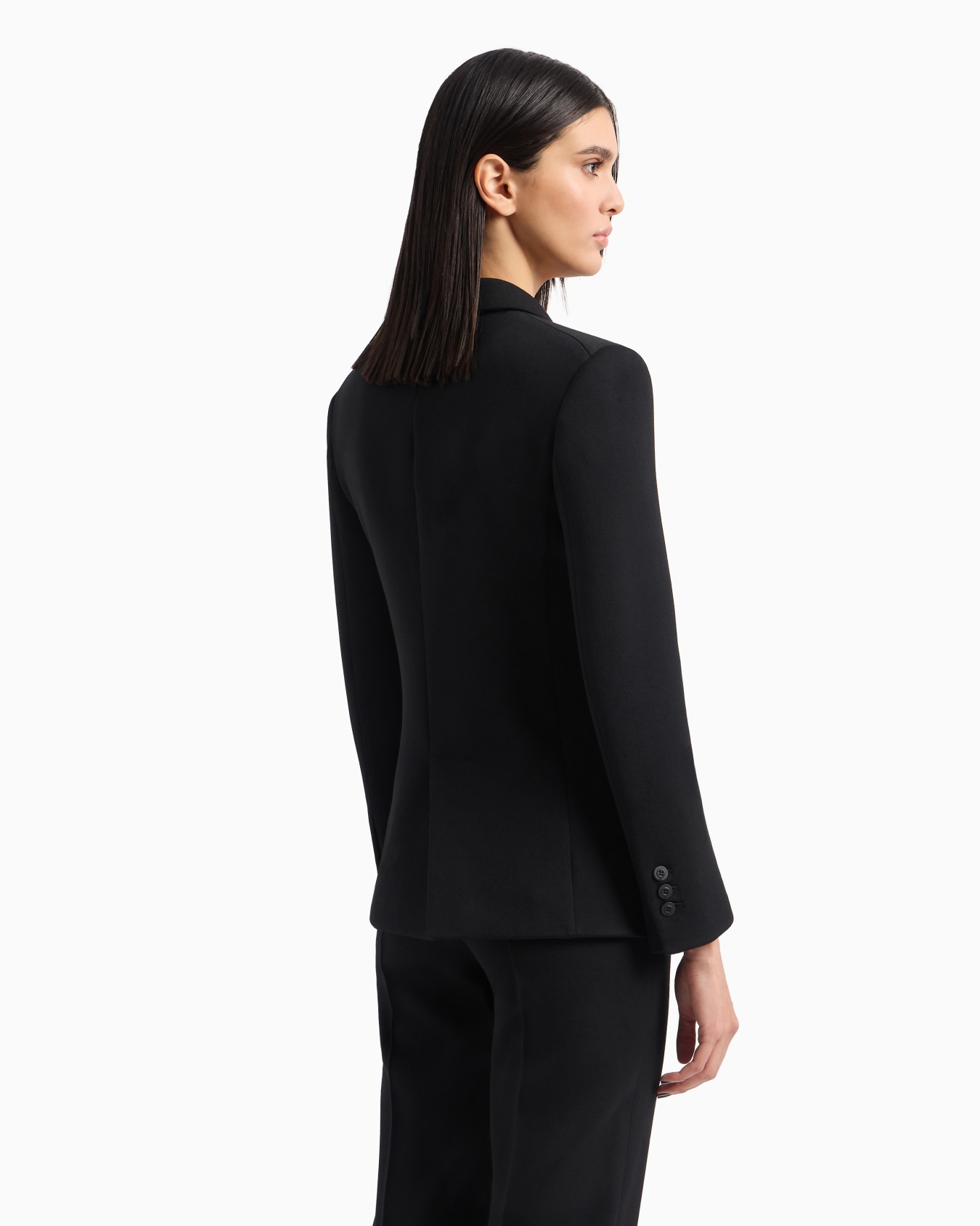 Double-breasted jacket in stretch double-sided wool Slide 3