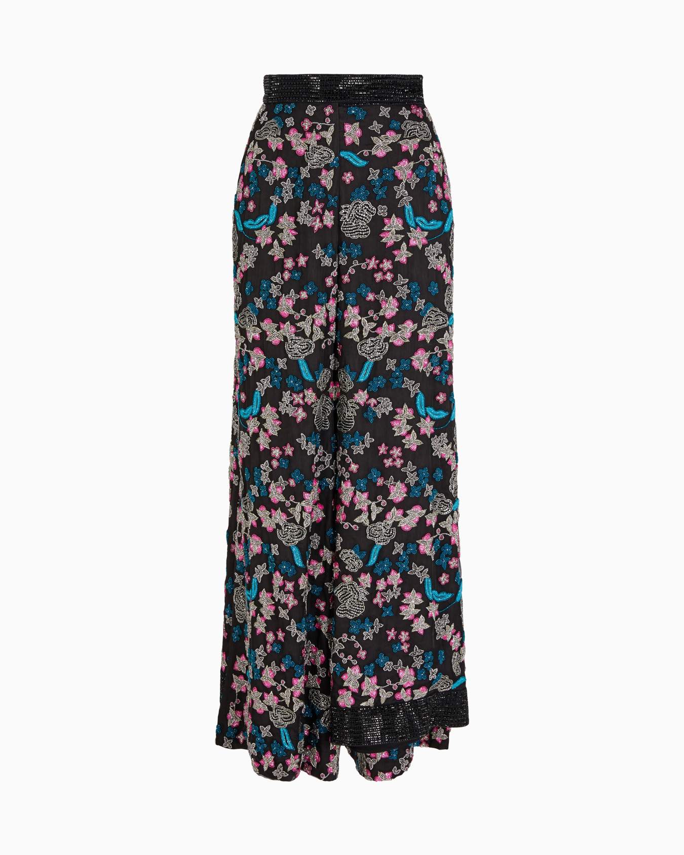 Silk culottes with a floral motif Slide 0