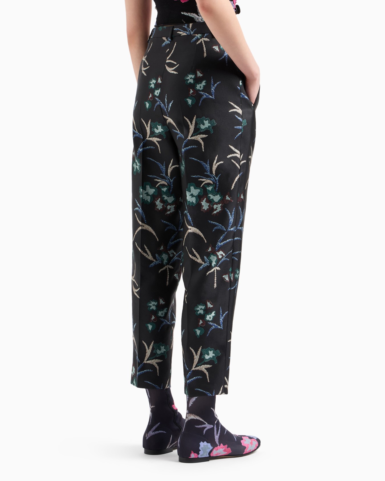 Falda pantalón en terciopelo de seda Diapositiva 3