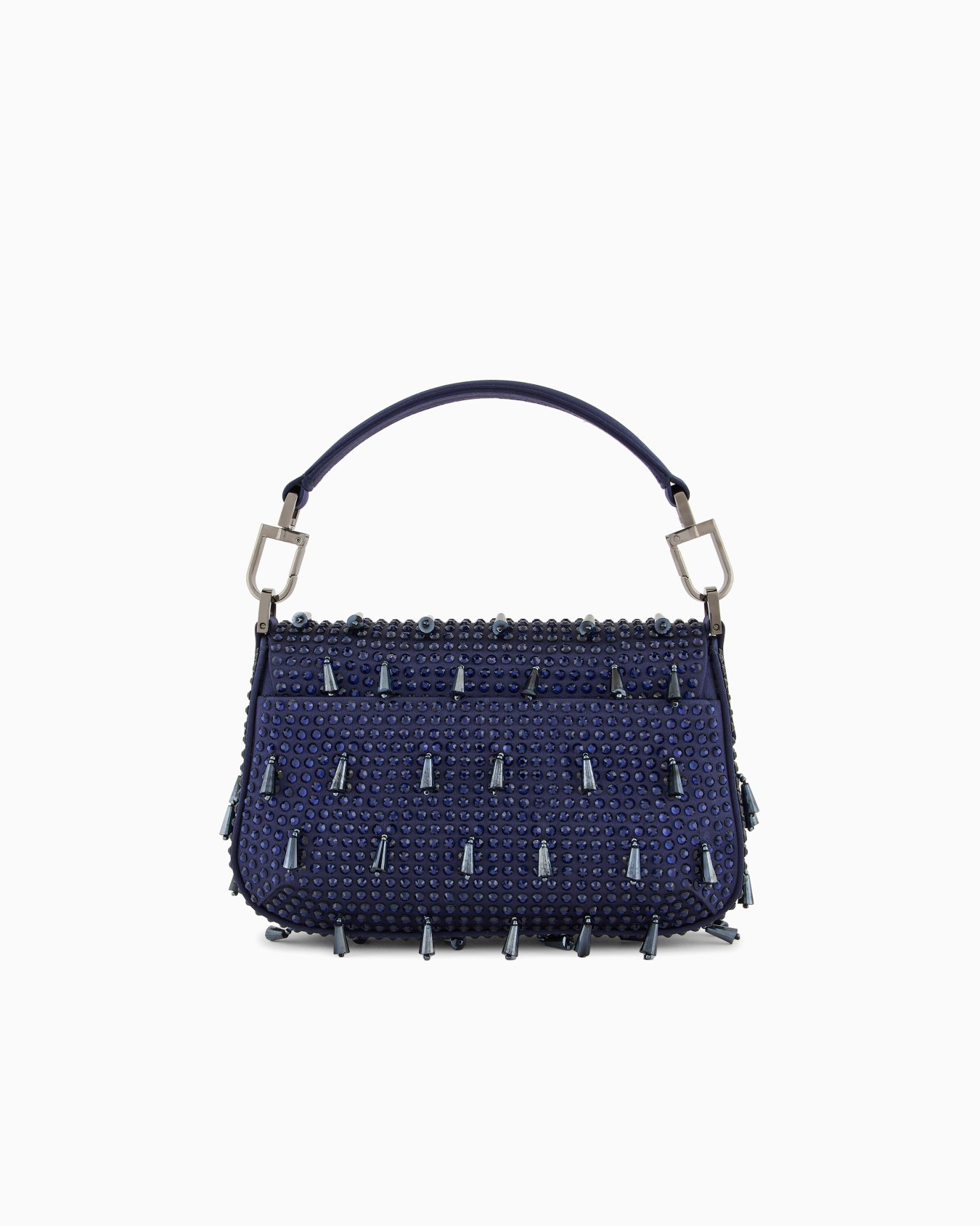 La Prima Soft mini satin handbag with rhinestone and bead embroidery Slide 2