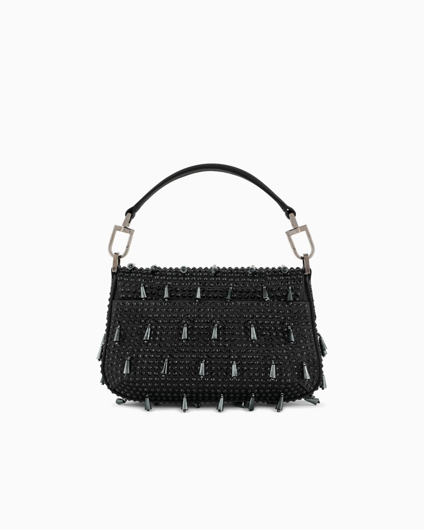 La Prima Soft mini satin handbag with rhinestone and bead embroidery Slide 2