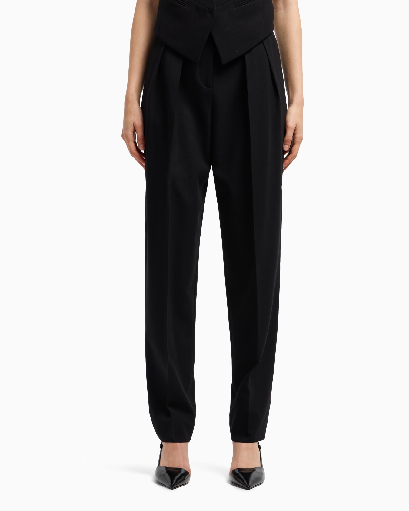 Two-pleat barathea-wool trousers Slide 3