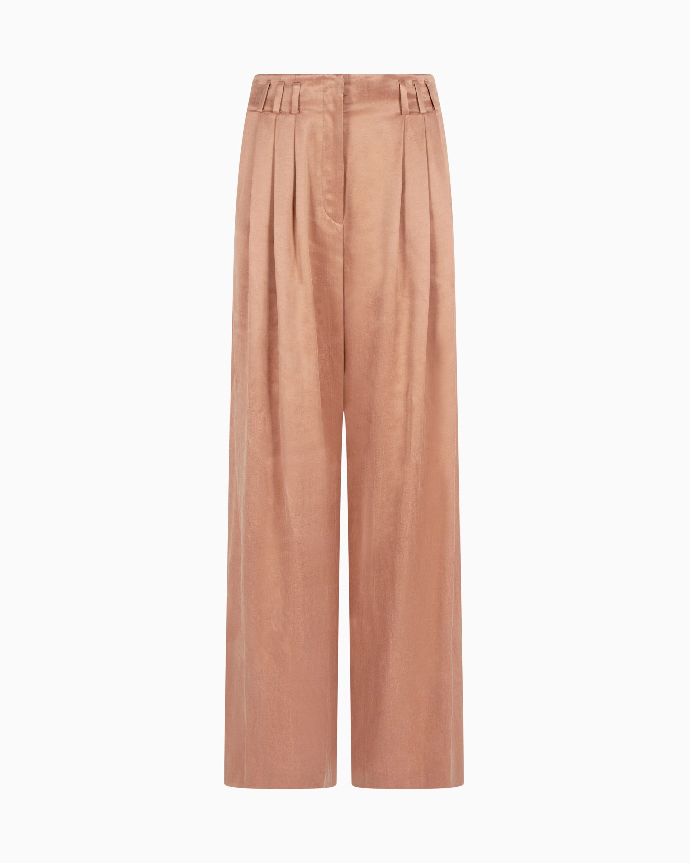 Wide-leg viscose and cupro trousers Slide 0