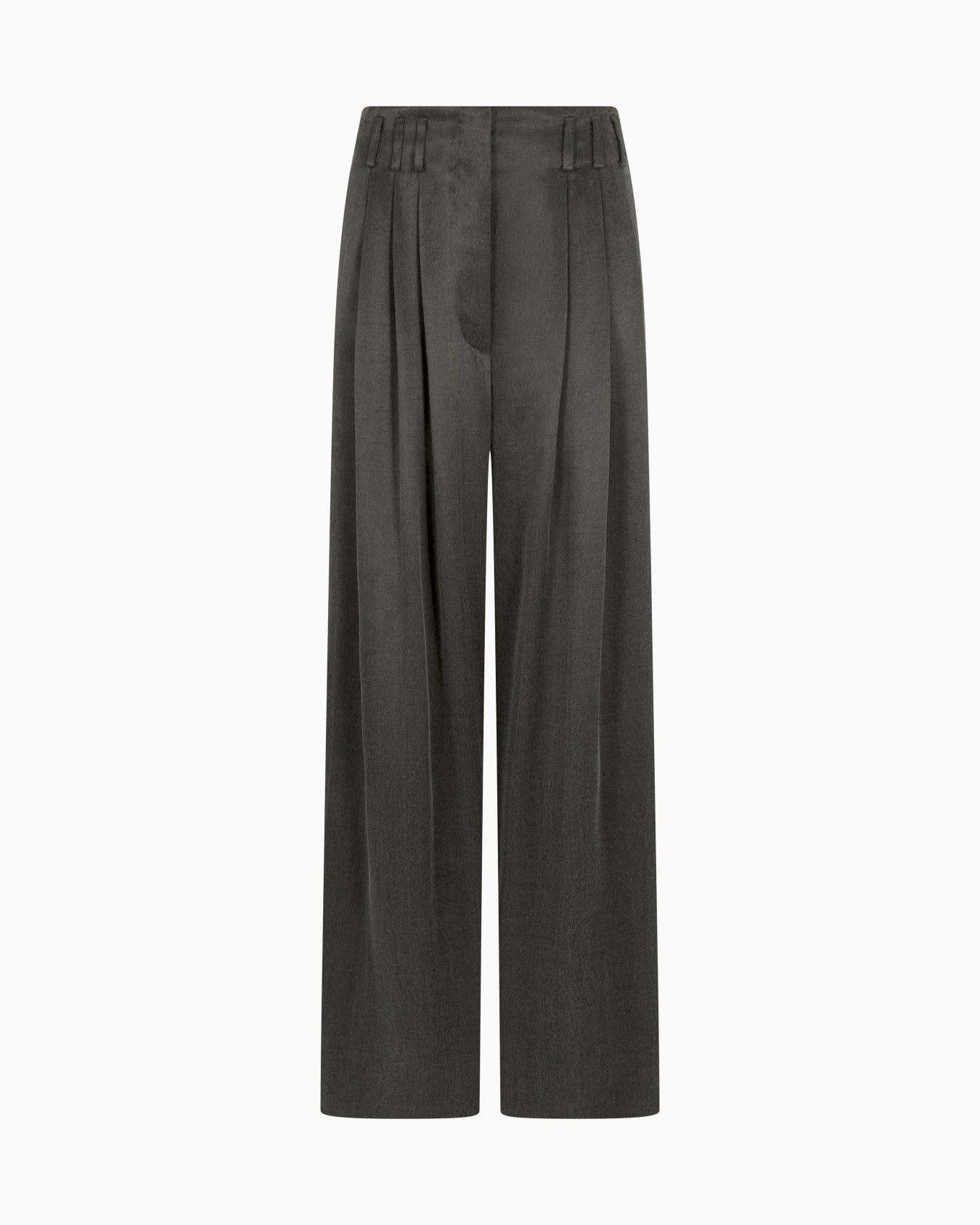 Wide-leg viscose and cupro trousers Slide 0