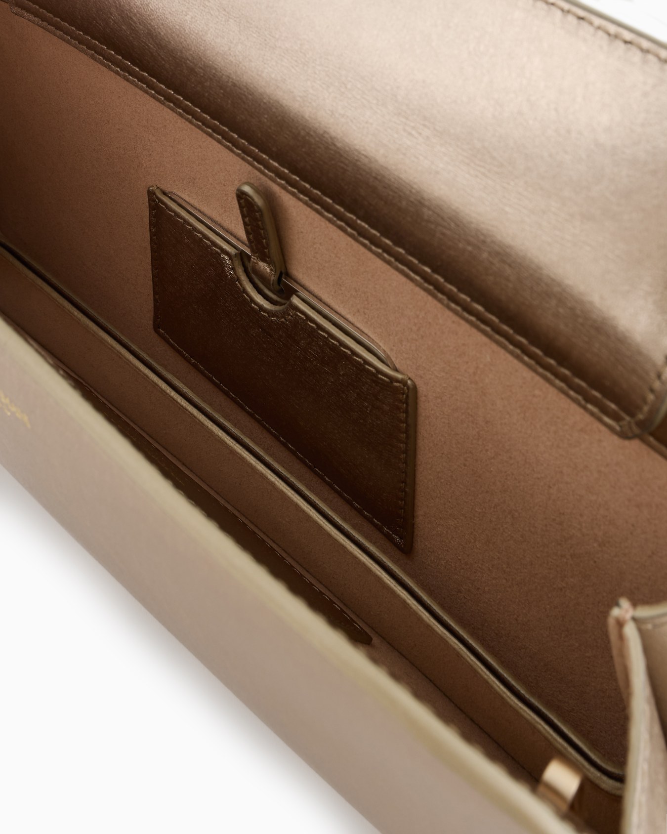 Lamé leather la Prima horizontal clutch bag Slide 3