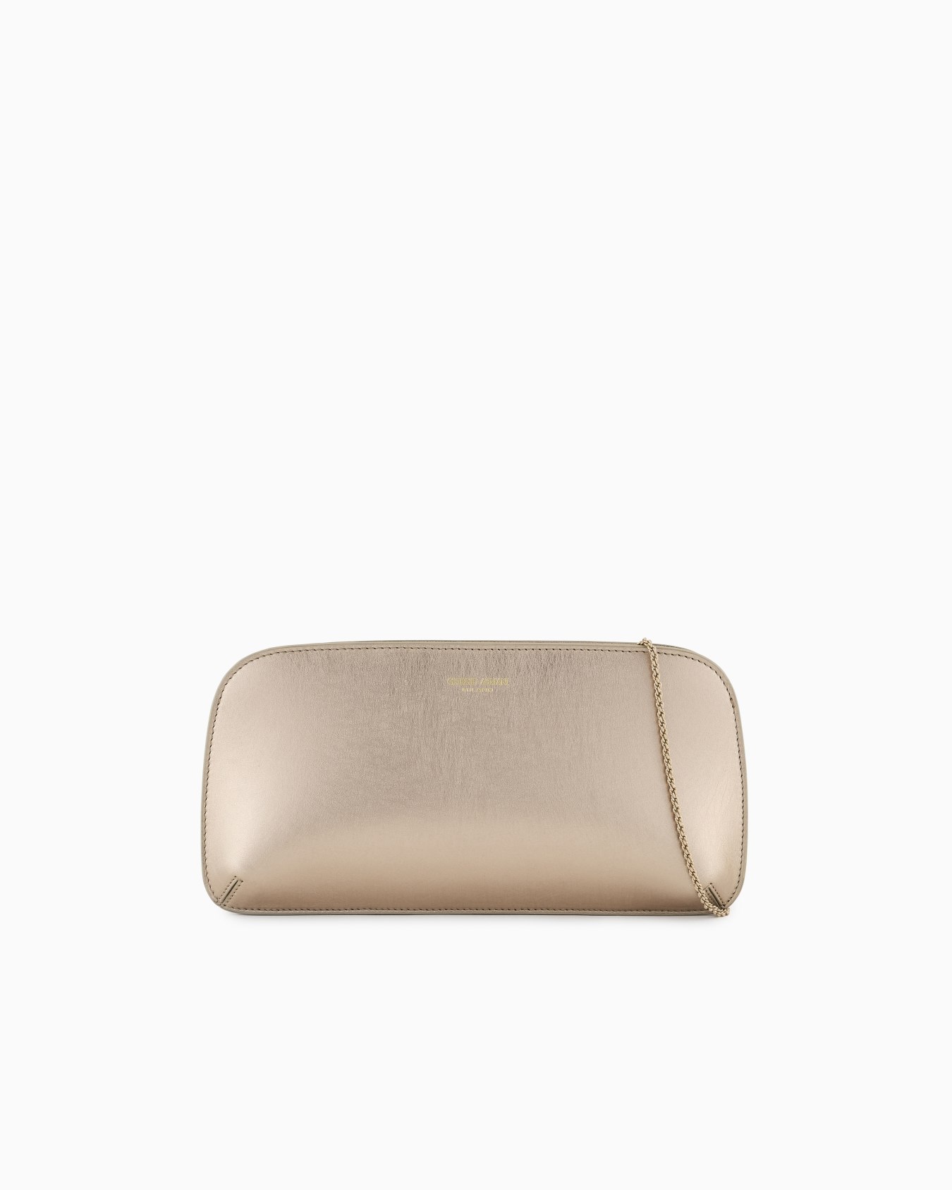 Lamé leather la Prima horizontal clutch bag Slide 0