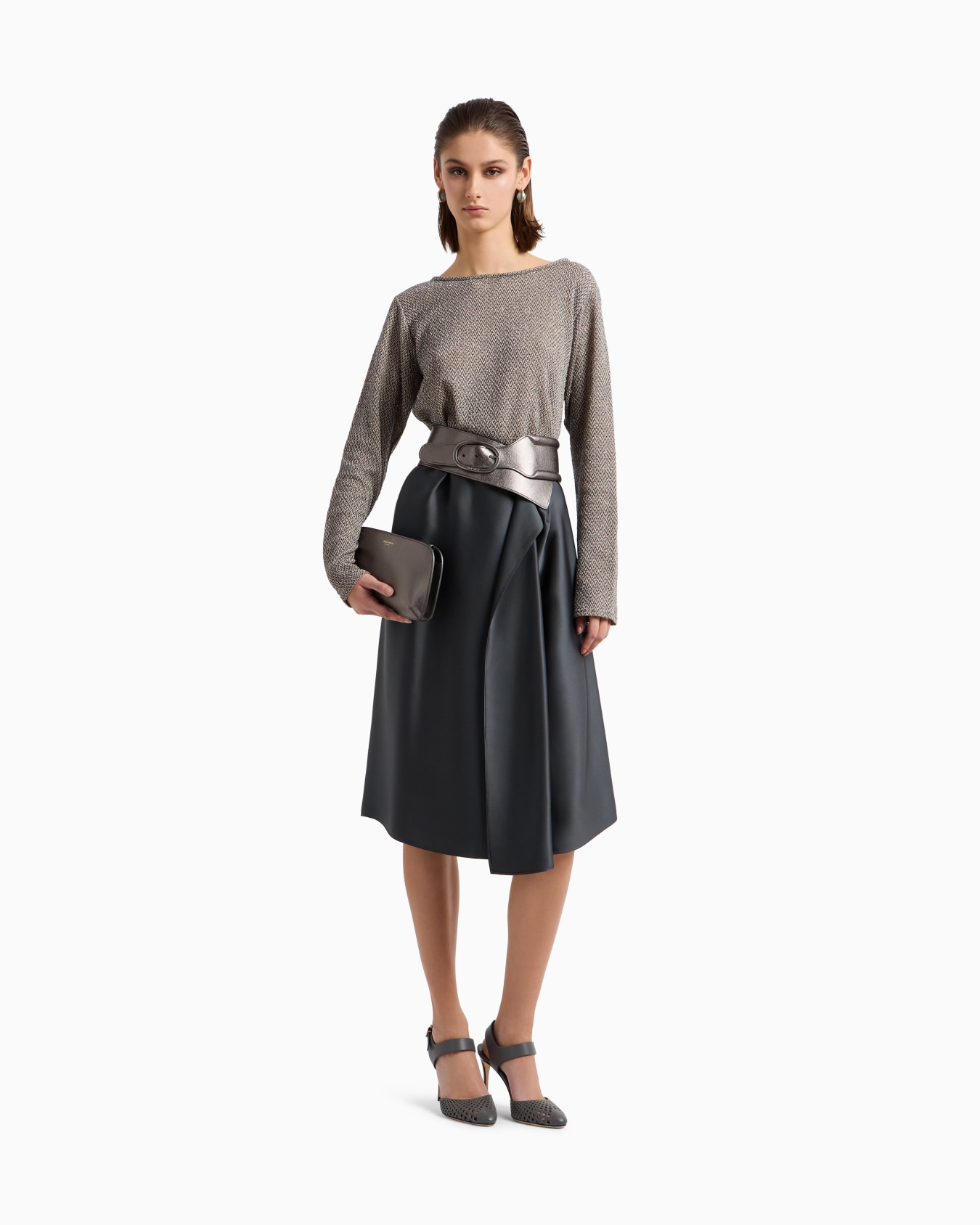 Pochette horizontale la Prima en cuir laminé  Diapositive 5
