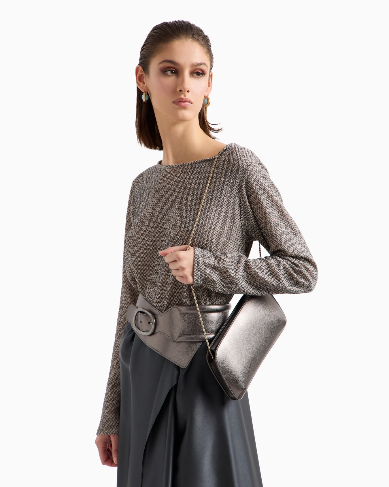 Pochette horizontale la Prima en cuir laminé  Diapositive 6