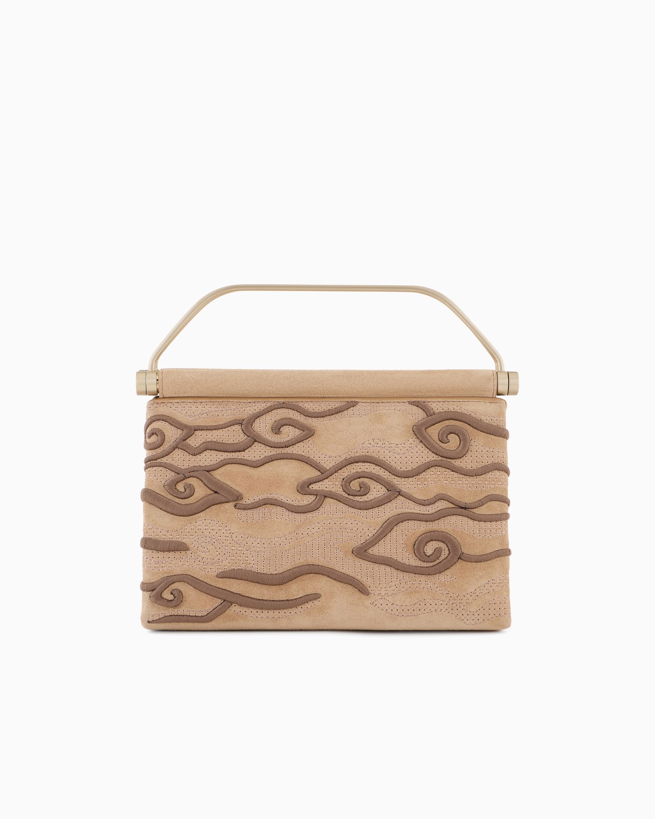Small embroidered suede handbag Slide 2