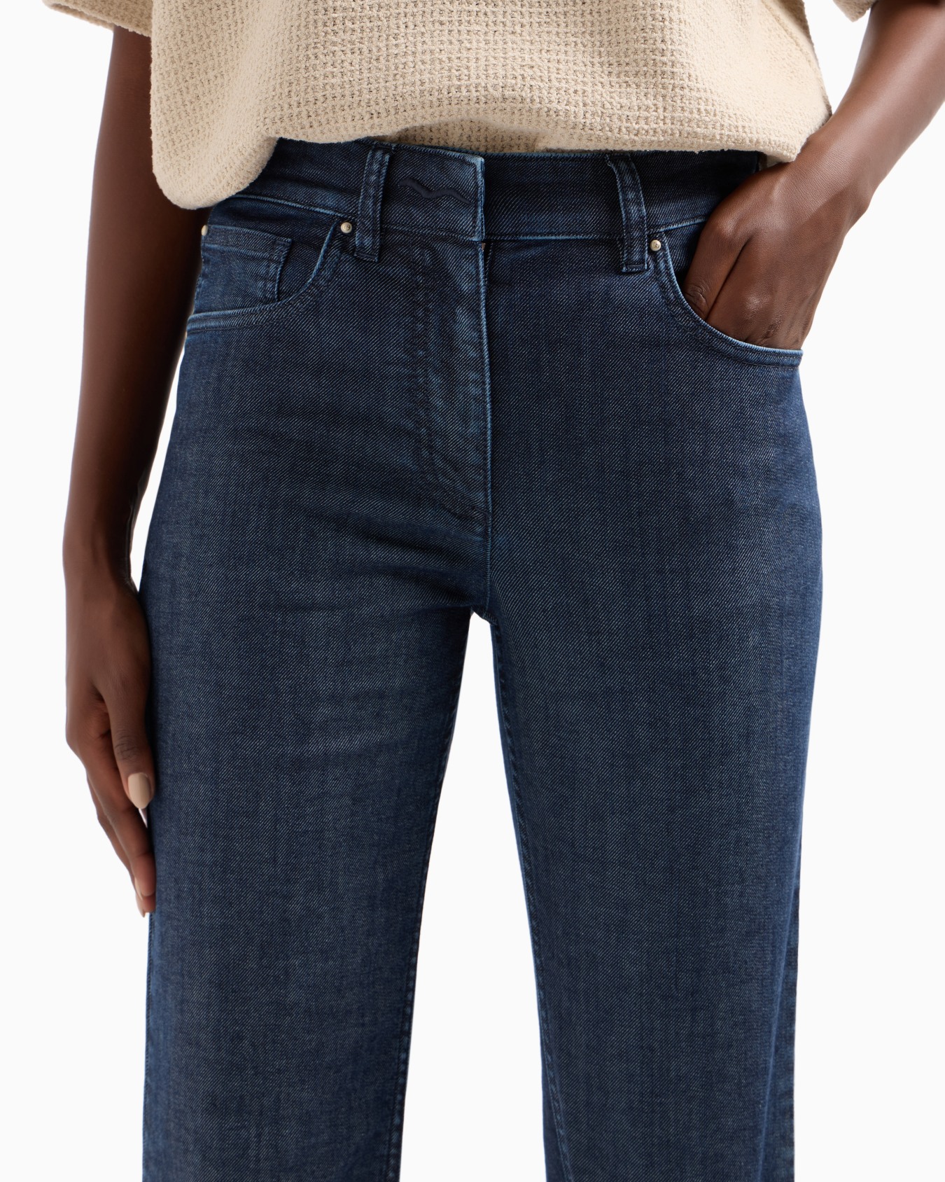 Pantalon évasé 5 poches en denim stretch Denim Collection Diapositive 5