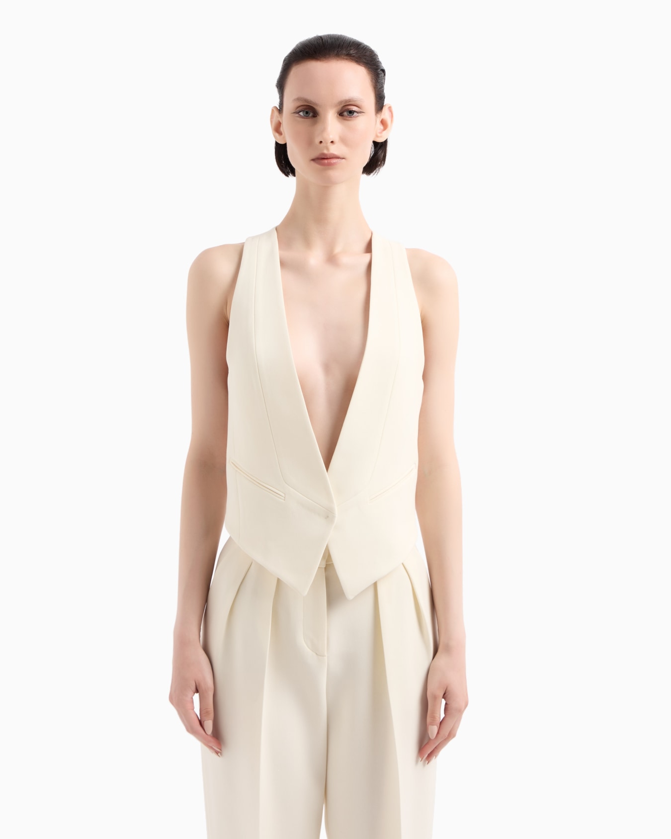 Glitter jacquard silk-cady single-breasted jacket Slide 3