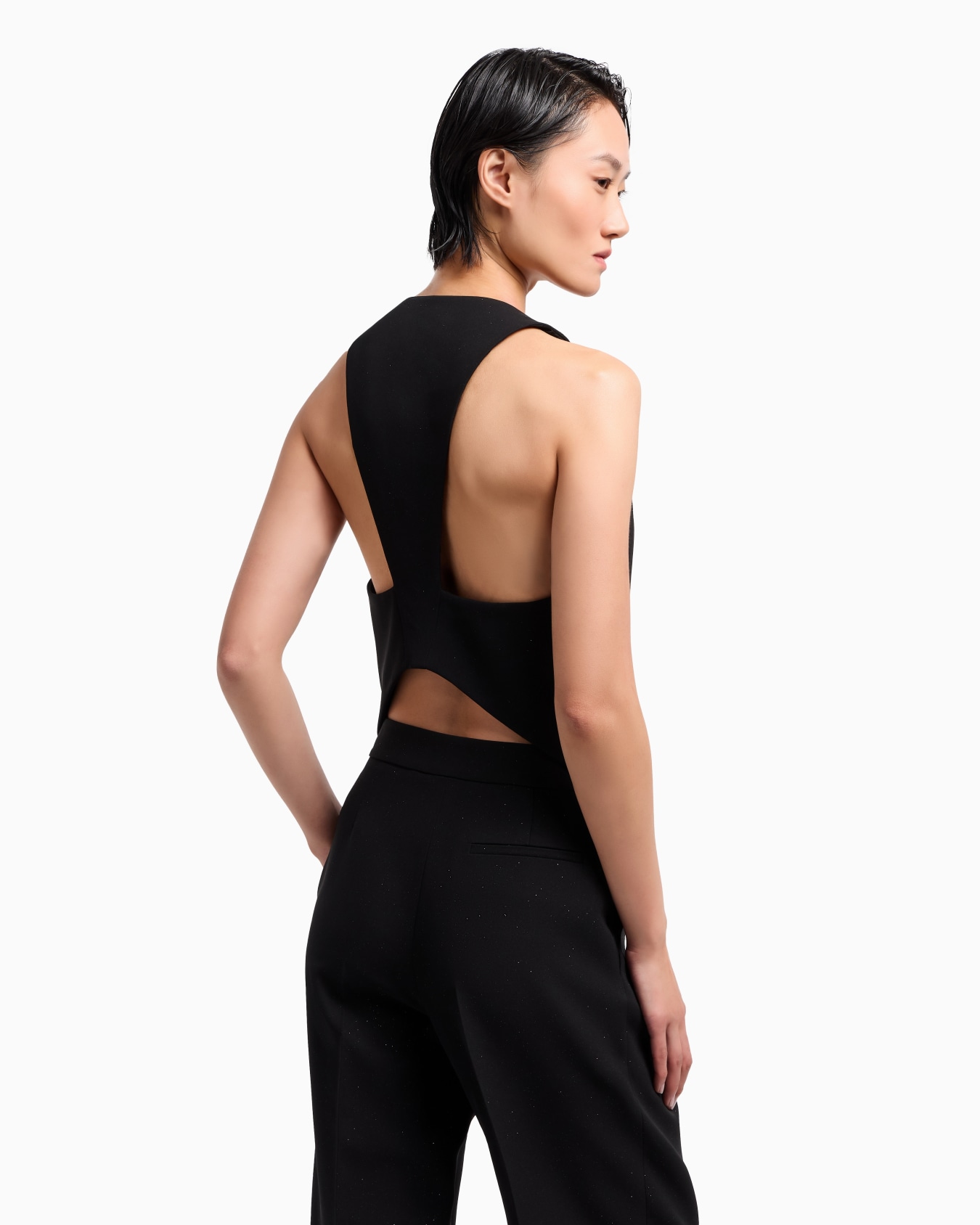 Glitter jacquard silk-cady single-breasted jacket Slide 2