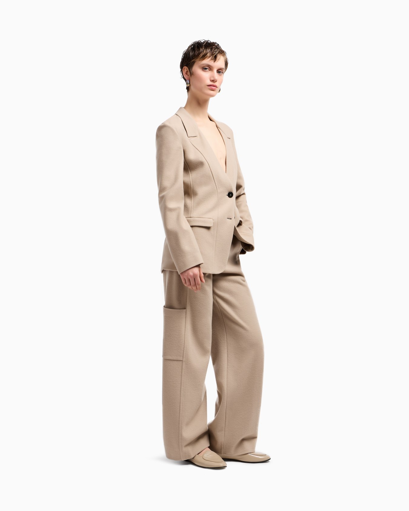 ASV single-breasted jacket in wool double jersey Slide 1