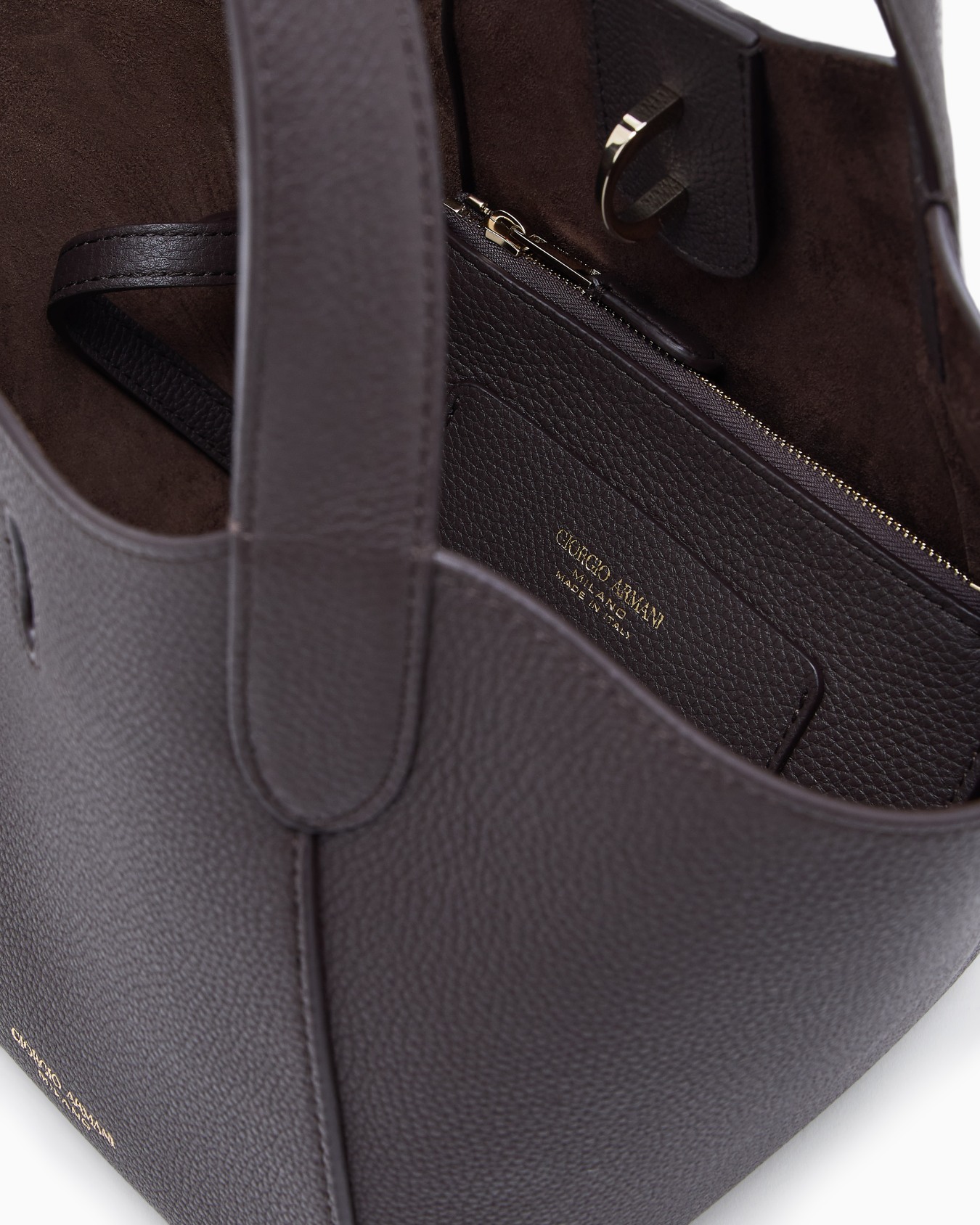 Small pebbled leather handbag Slide 3