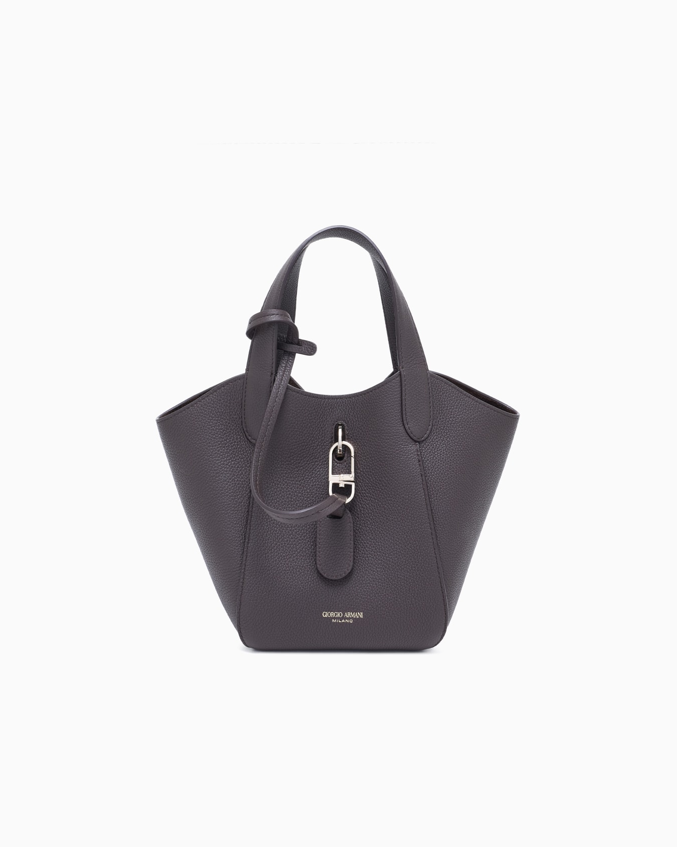Small pebbled leather handbag Slide 0