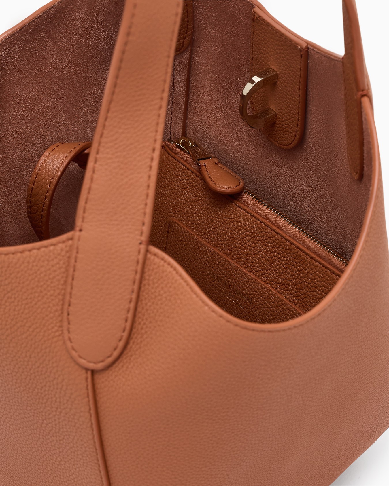 Small pebbled leather handbag Slide 3