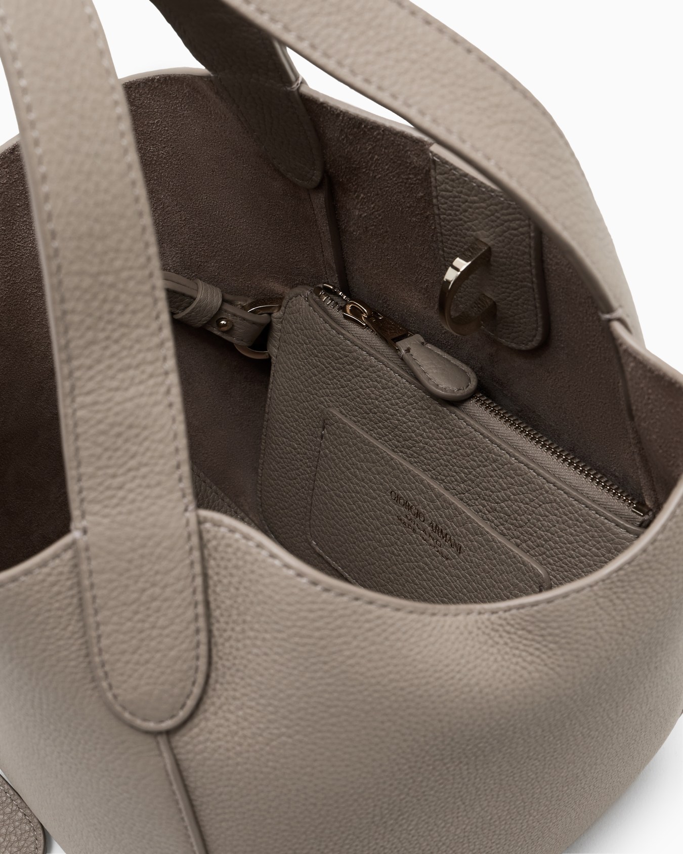 Small pebbled leather handbag Slide 3