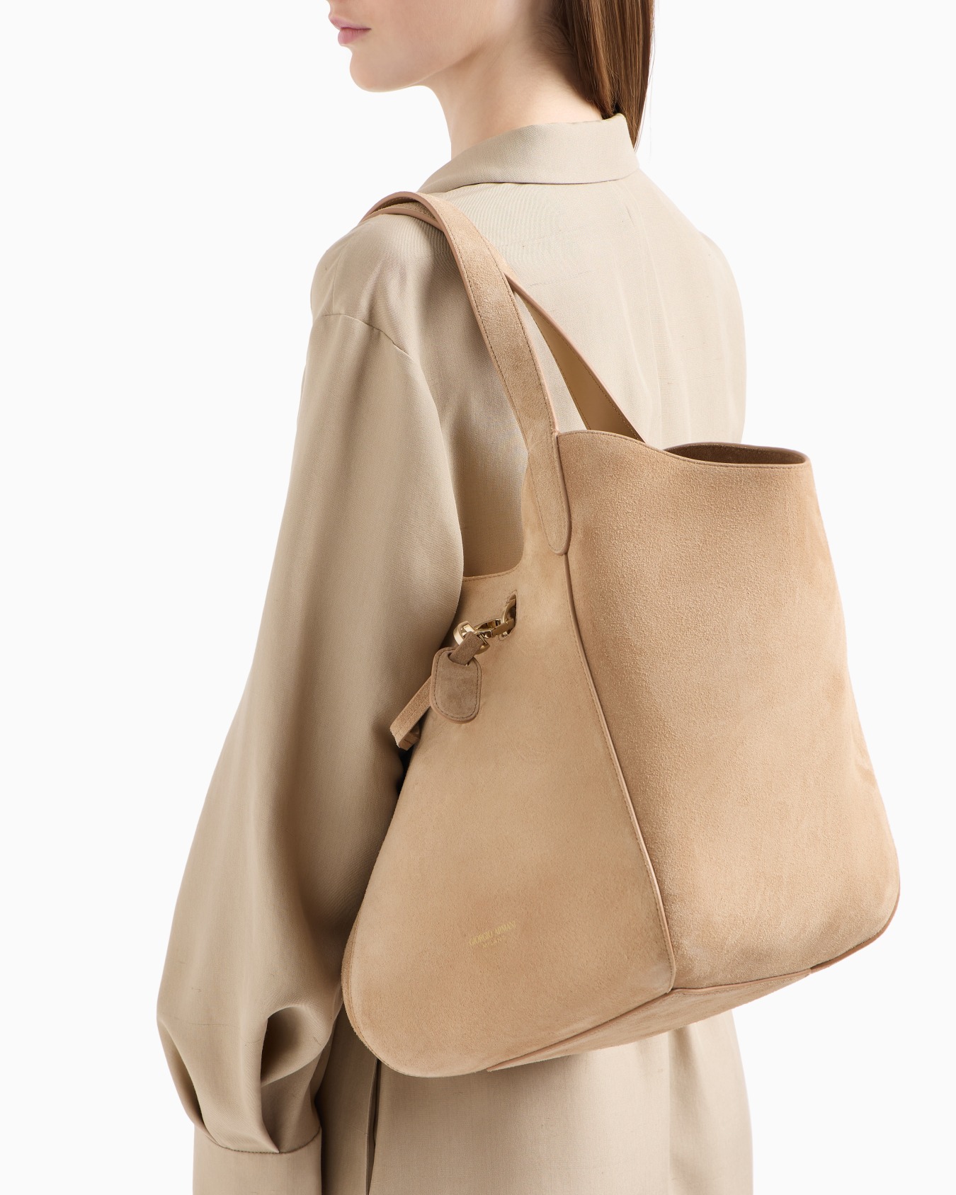 Medium suede handbag Slide 6