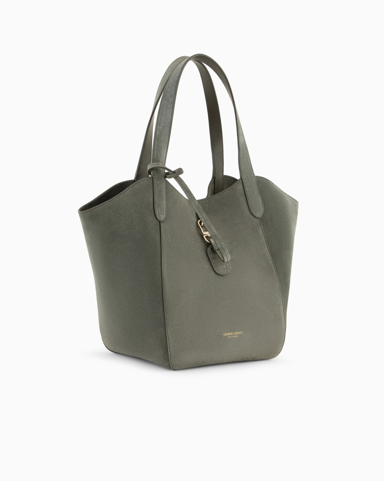 Medium suede handbag Slide 1