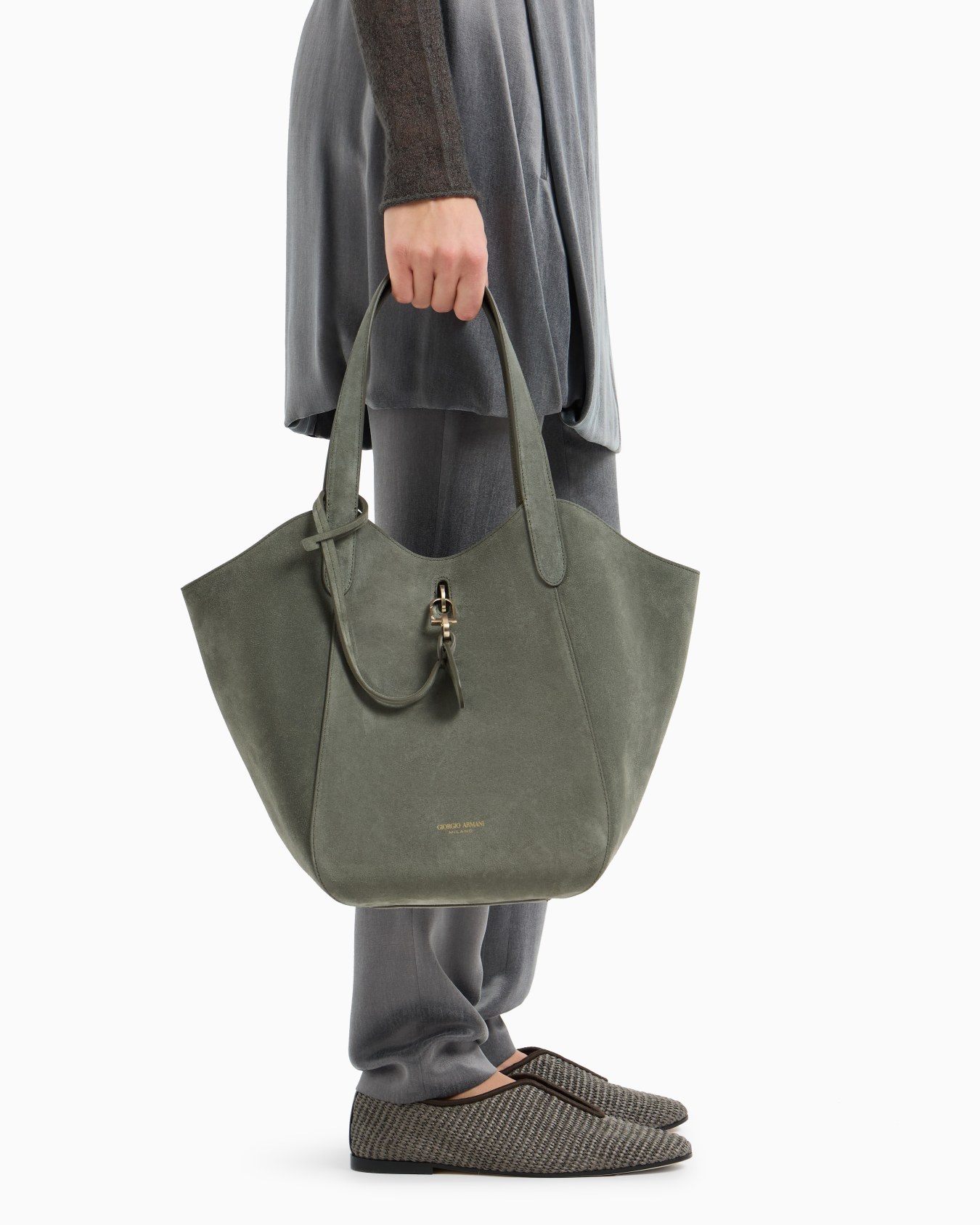 Medium suede handbag Slide 5