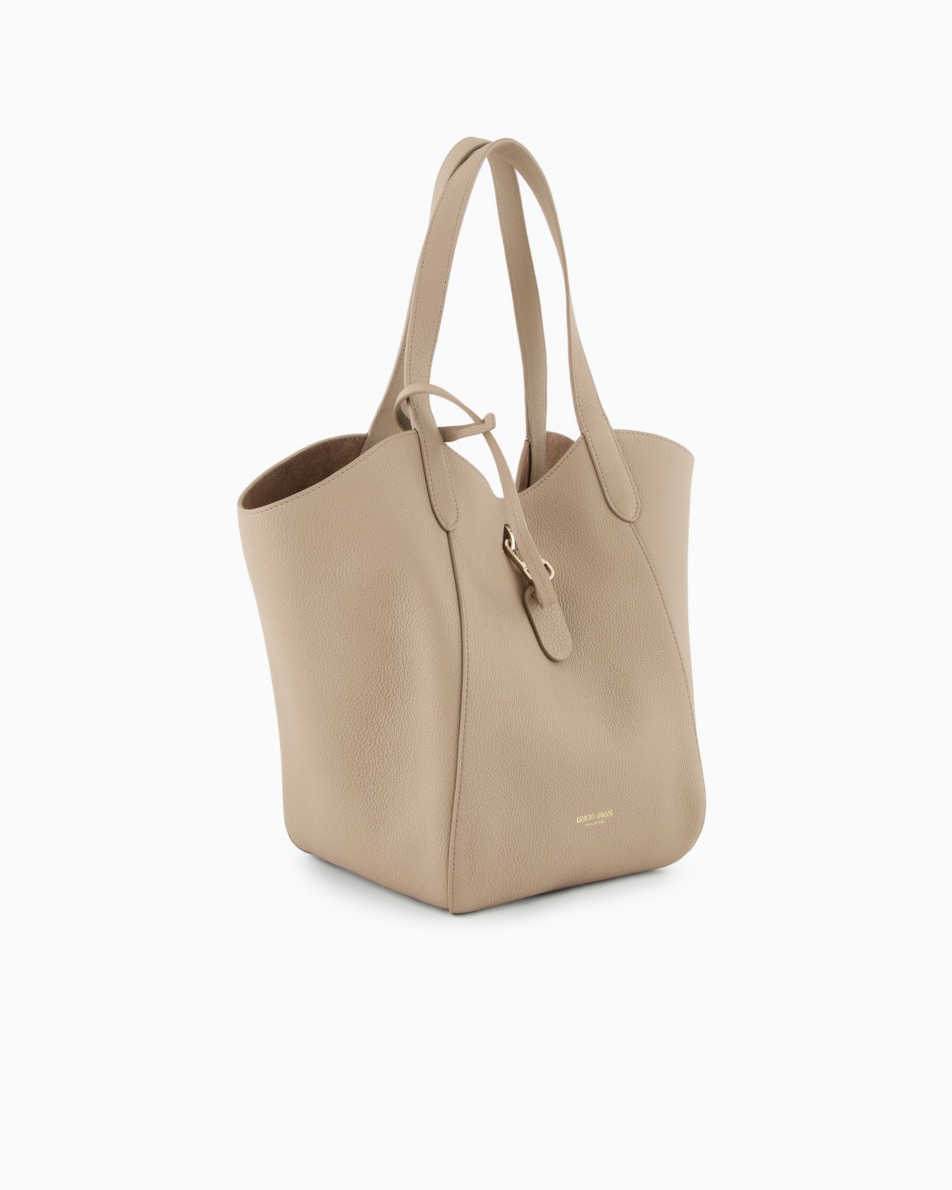 Medium pebbled leather handbag Slide 1