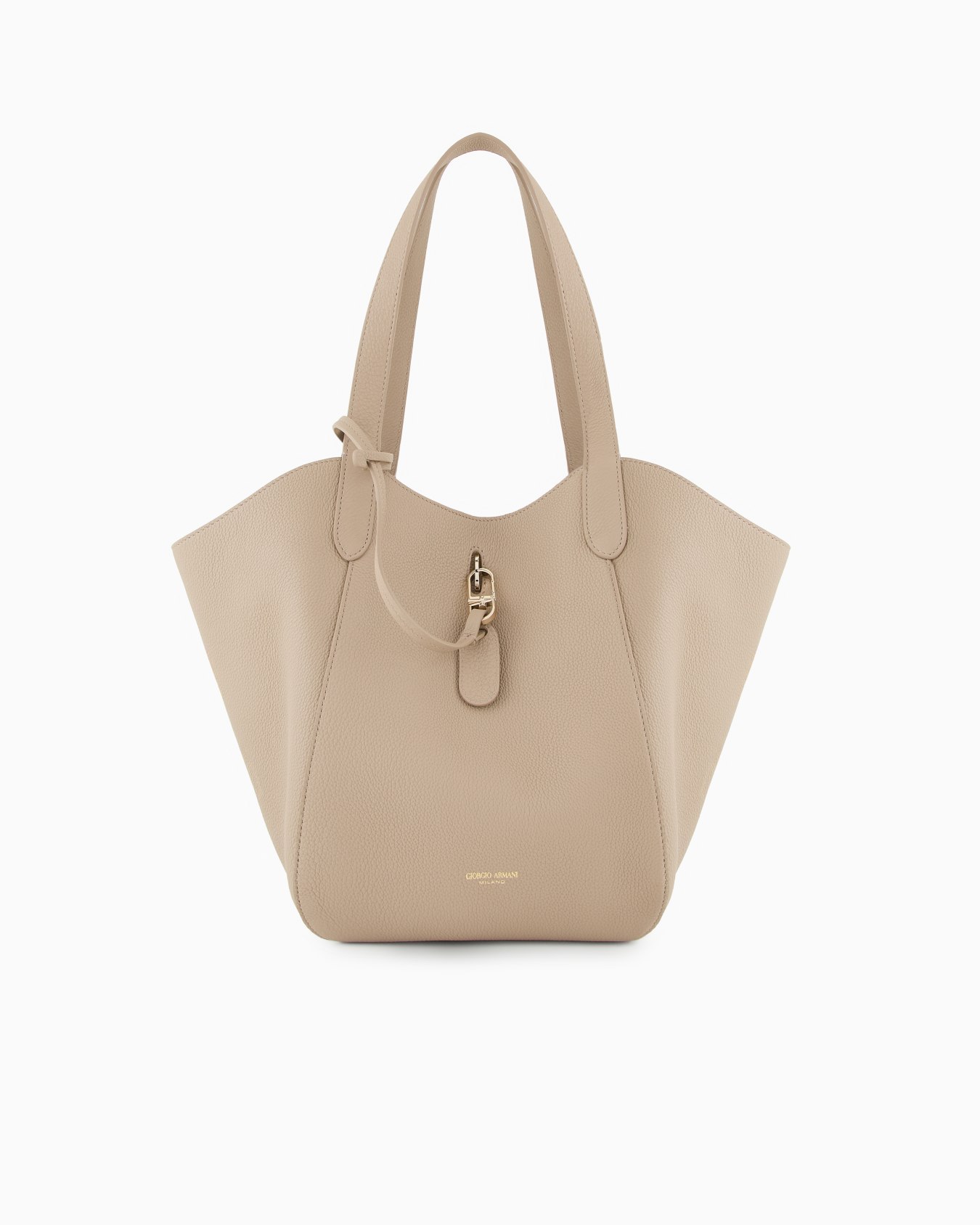 Medium pebbled leather handbag Slide 0