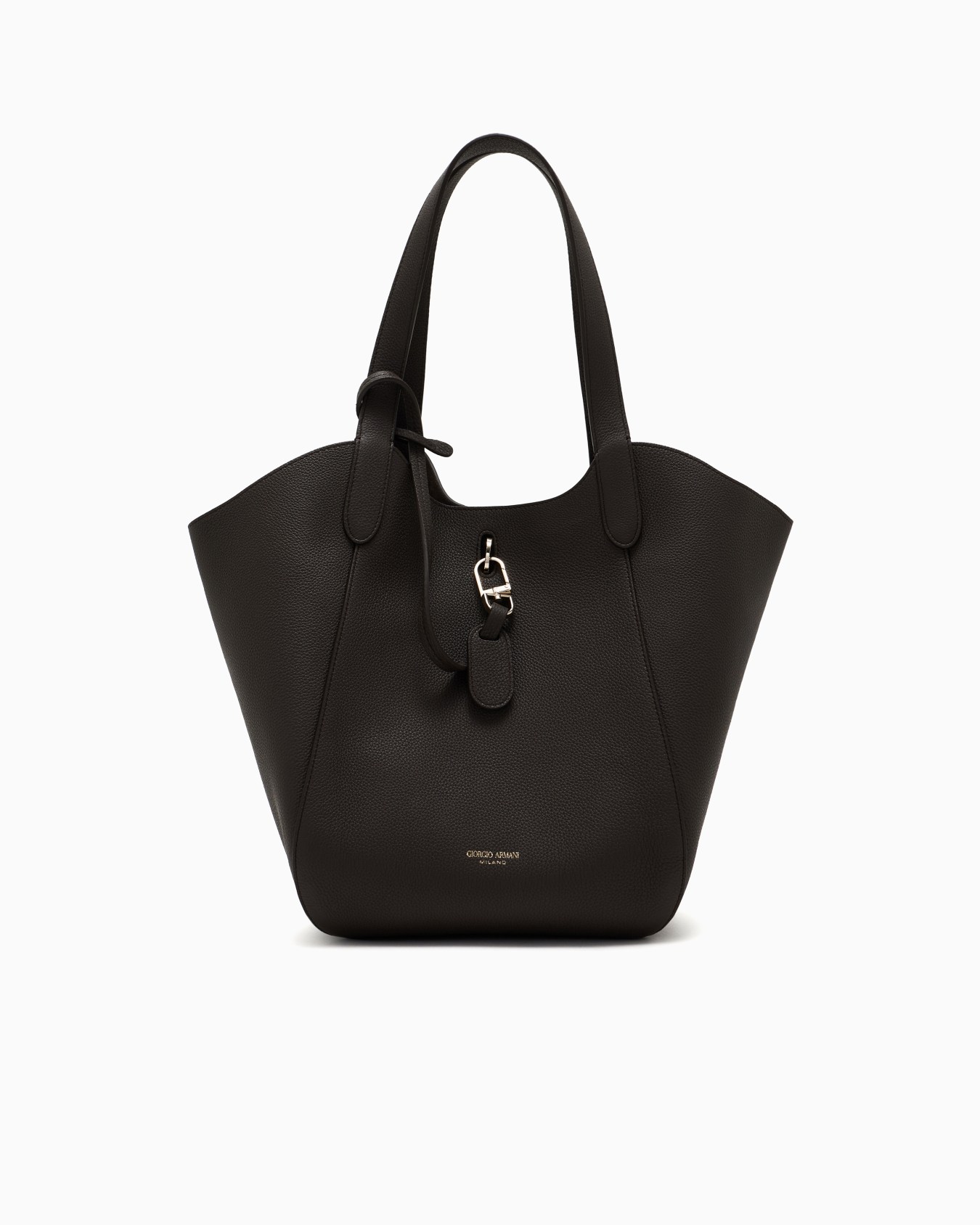 Medium pebbled leather handbag Slide 0